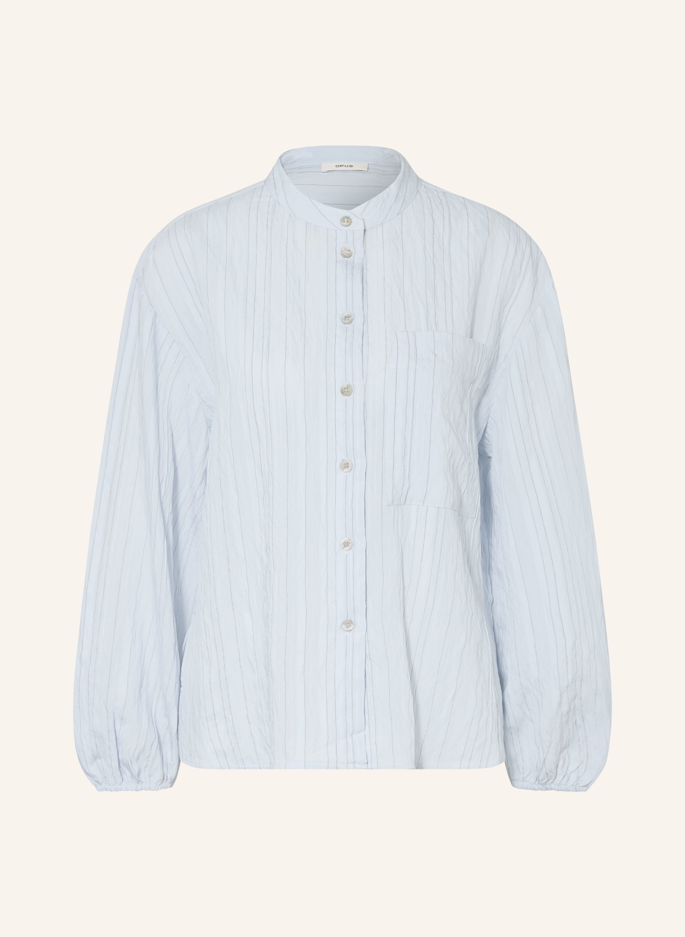 OPUS Bluse FLARIA: HELLBLAU / SCHWARZ