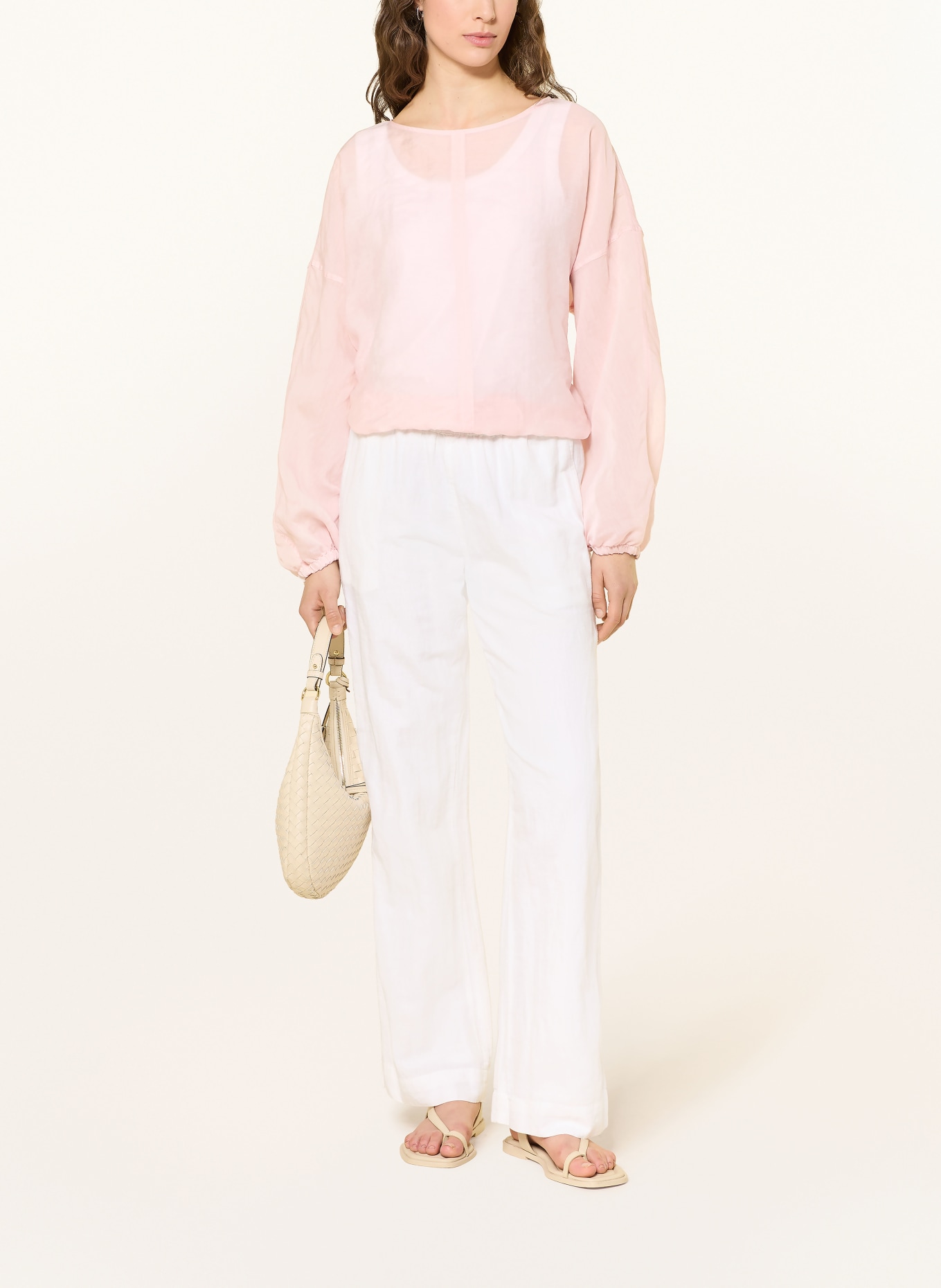 OPUS FILLA Blouse Shirt: LIGHT PINK