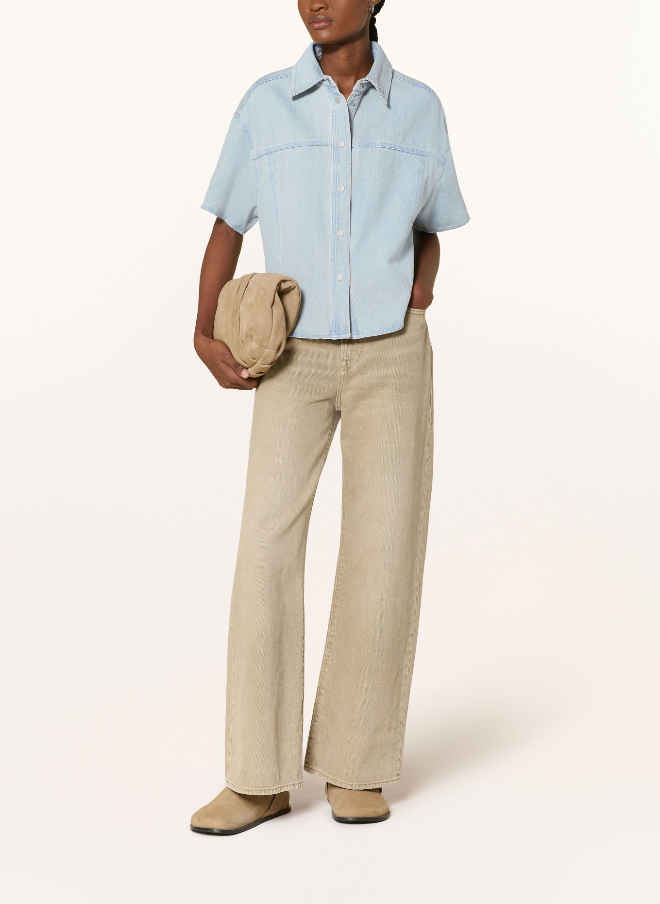 OPUS Chemisier en jean FERLUNA BREATH: BLEU CLAIR