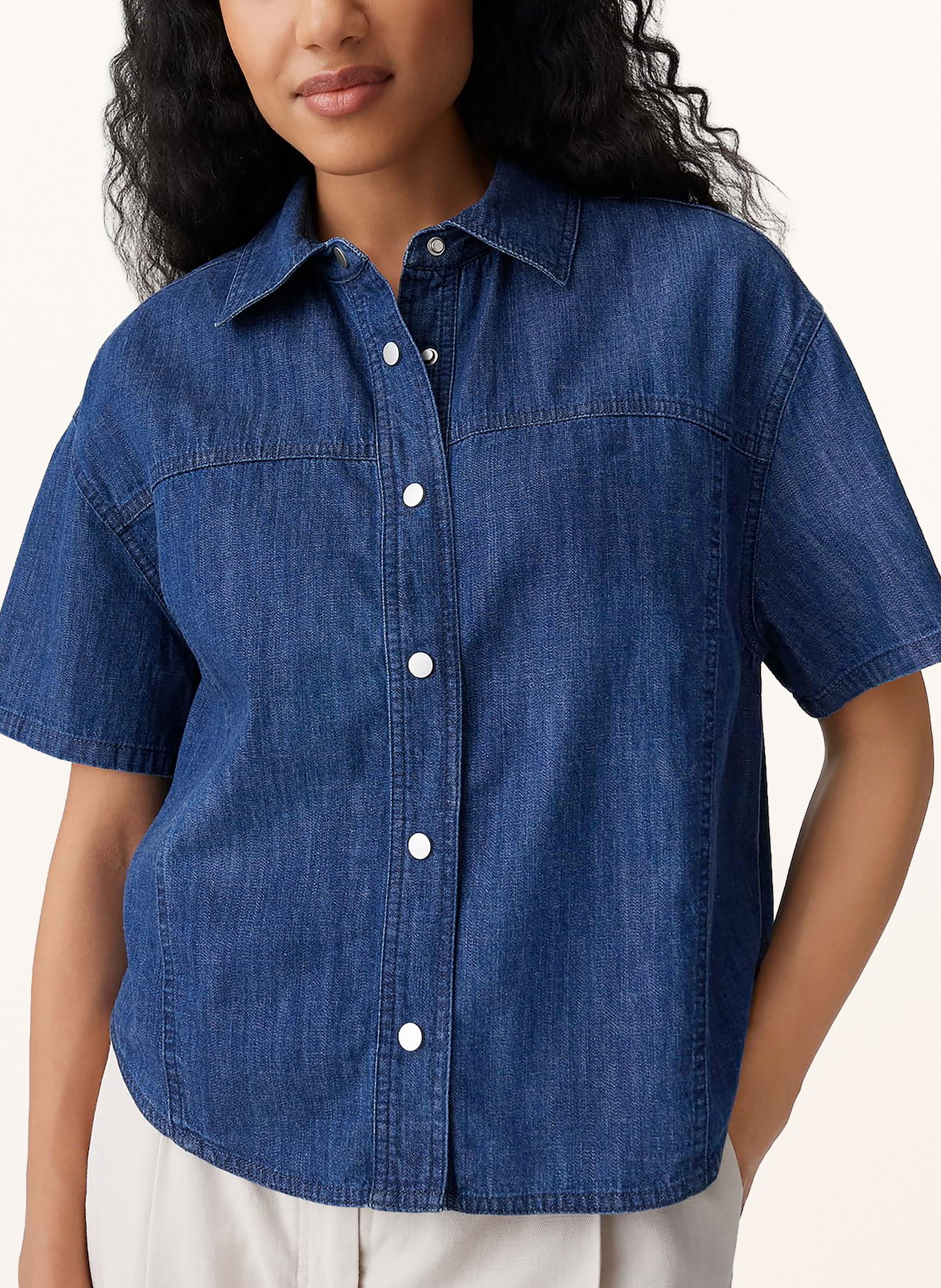 OPUS Jeansbluse FERLUNA: DUNKELBLAU