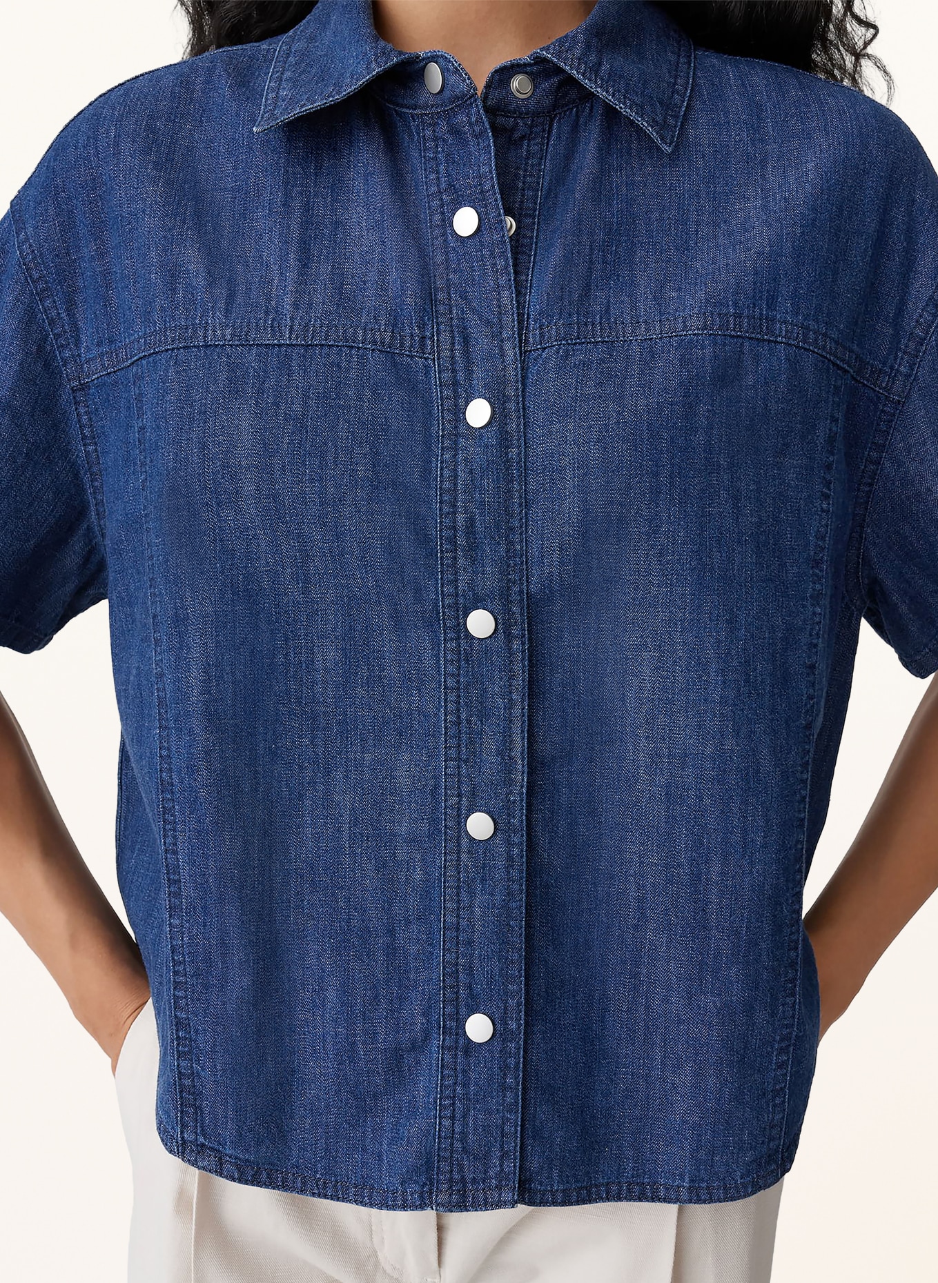 OPUS Jeansbluse FERLUNA: DUNKELBLAU