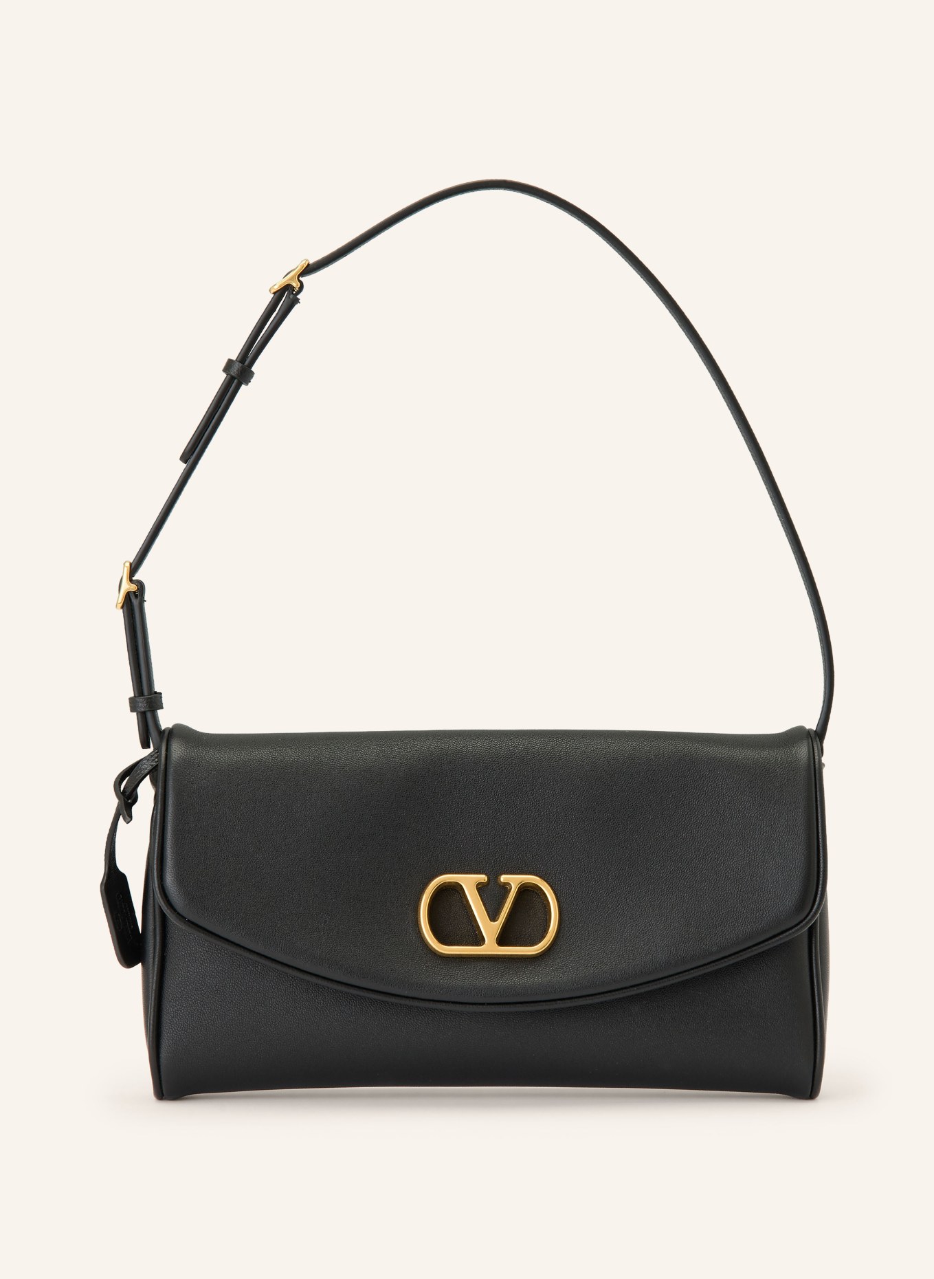 VALENTINO GARAVANI Schoudertas DEVAIN: ZWART / GOUD