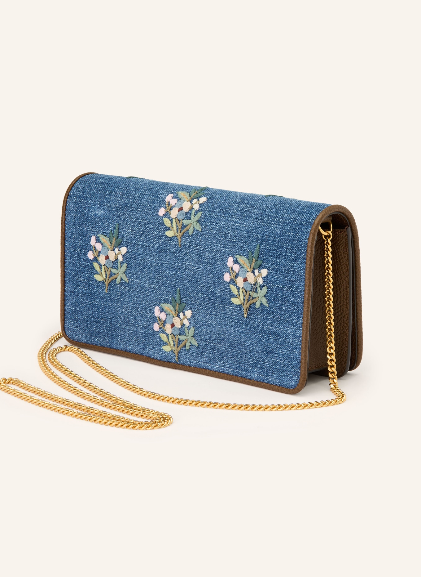 VALENTINO GARAVANI Umhängetasche VLOGO SIGNATURE MINI: BLAU / HELLROSA / GRÜN