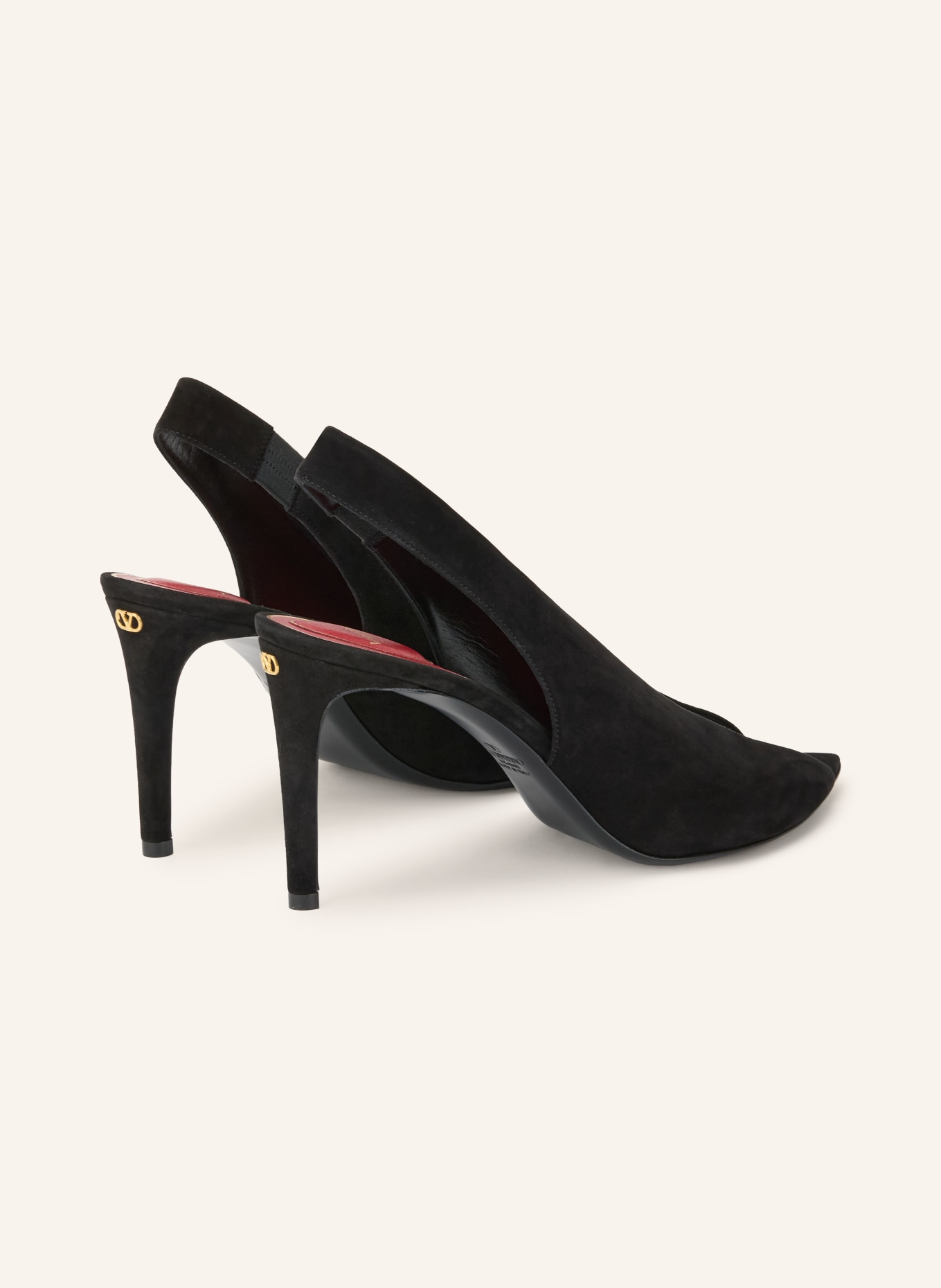 VALENTINO GARAVANI Peeptoes VG RÉVÉLÉ: SCHWARZ
