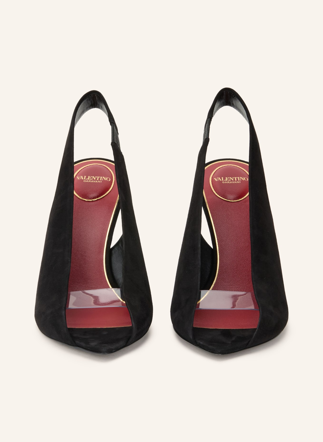 VALENTINO GARAVANI Peeptoes VG RÉVÉLÉ: SCHWARZ