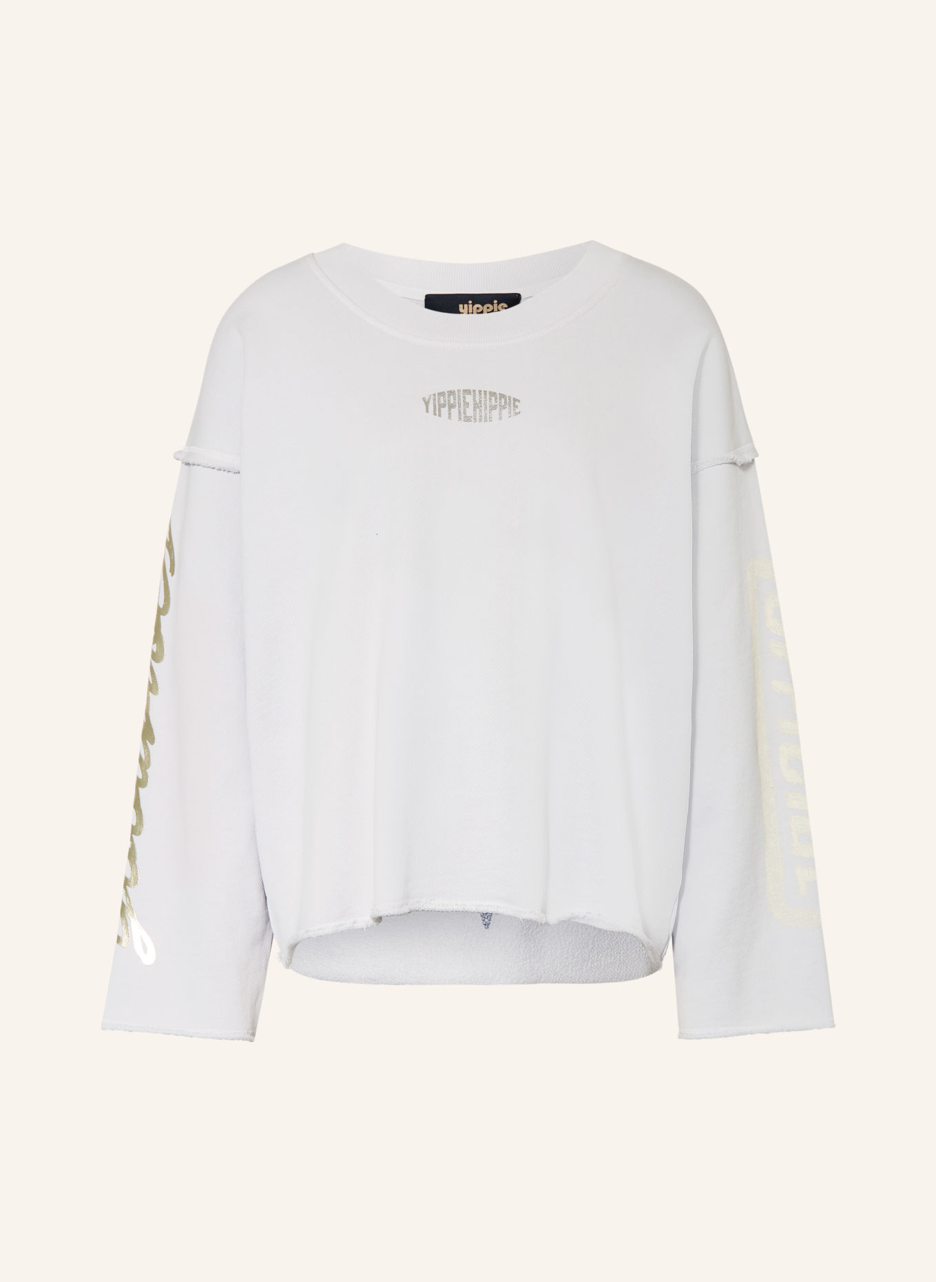 yippie hippie Bluza oversize z cekinami: SZARONIEBIESKI / SREBRNY / JASKRAWY POMARAŃCZOWY