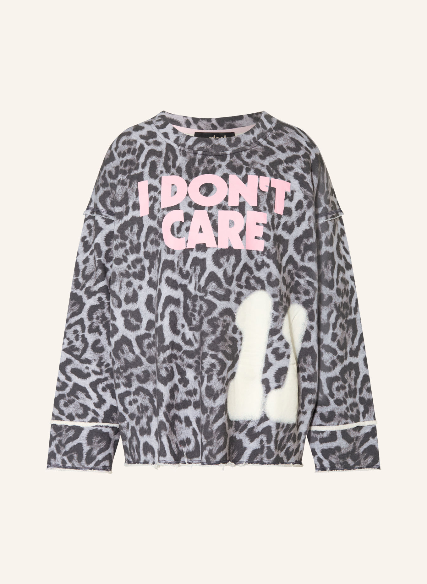 yippie hippie Bluza oversize: CZIEMNOSZARY / RÓŻOWY / SZARY