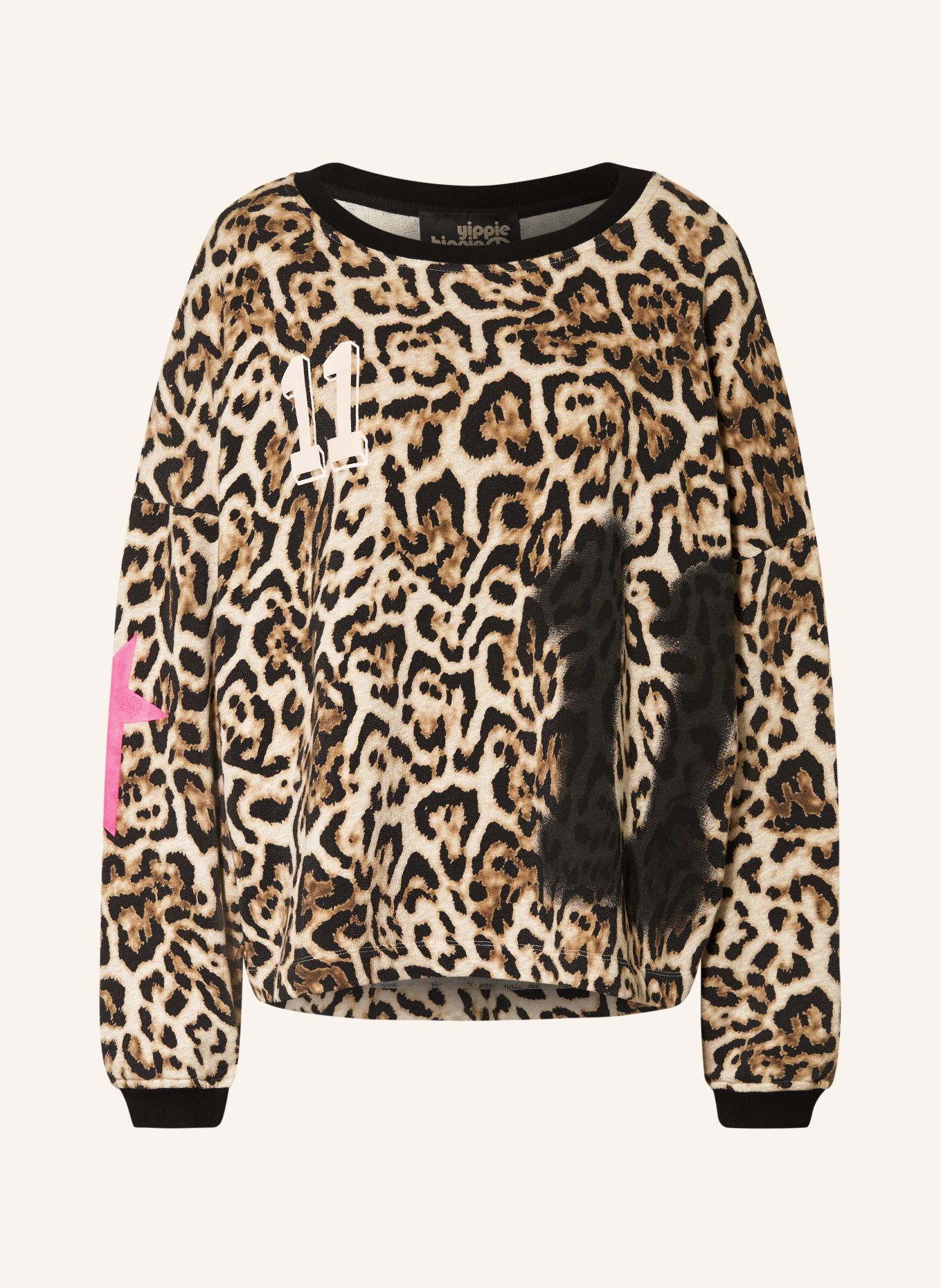 yippie hippie Bluza oversize: JASNOBRĄZOWY / BRĄZOWY / CZARNY