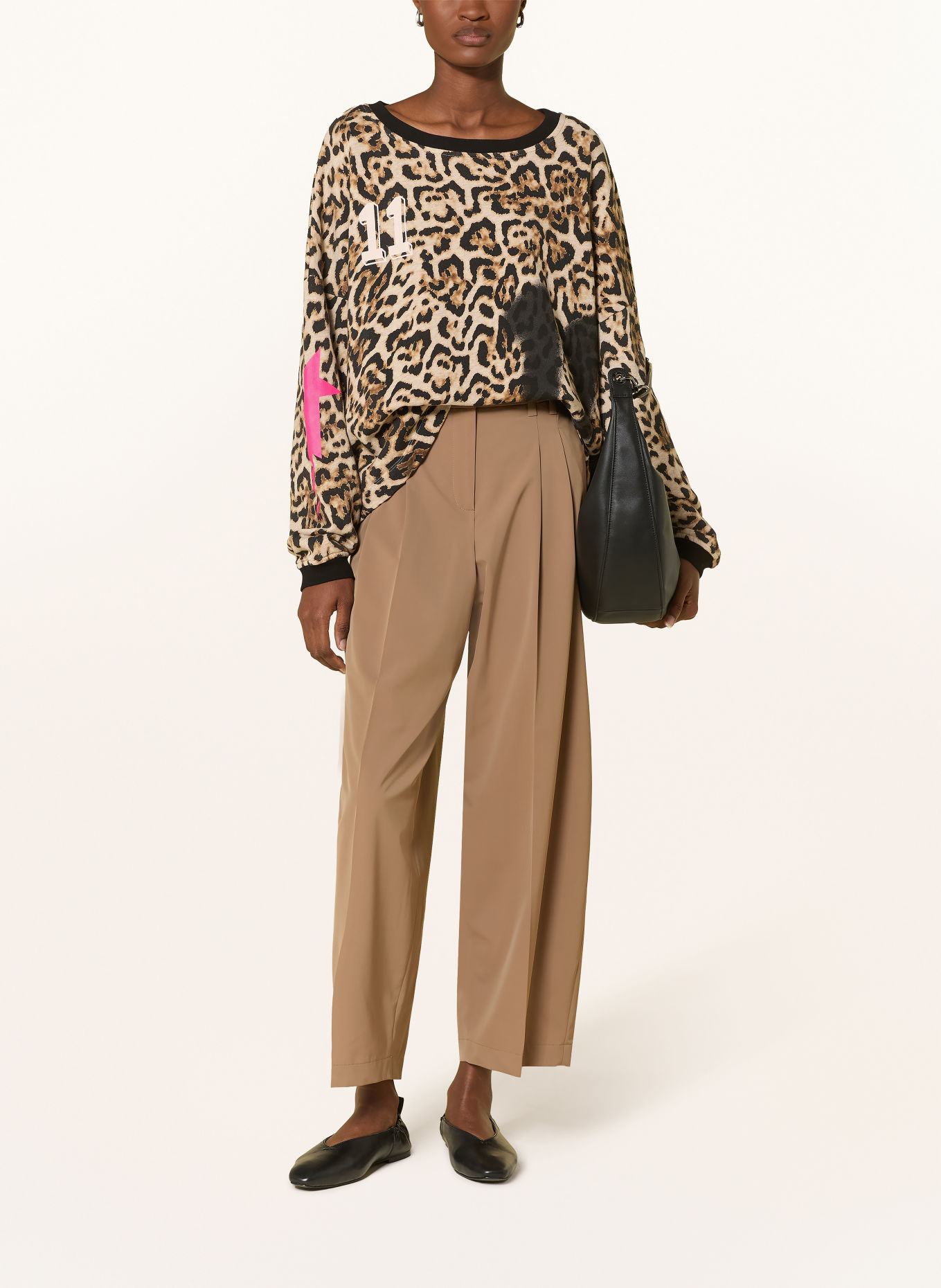yippie hippie Bluza oversize: JASNOBRĄZOWY / BRĄZOWY / CZARNY