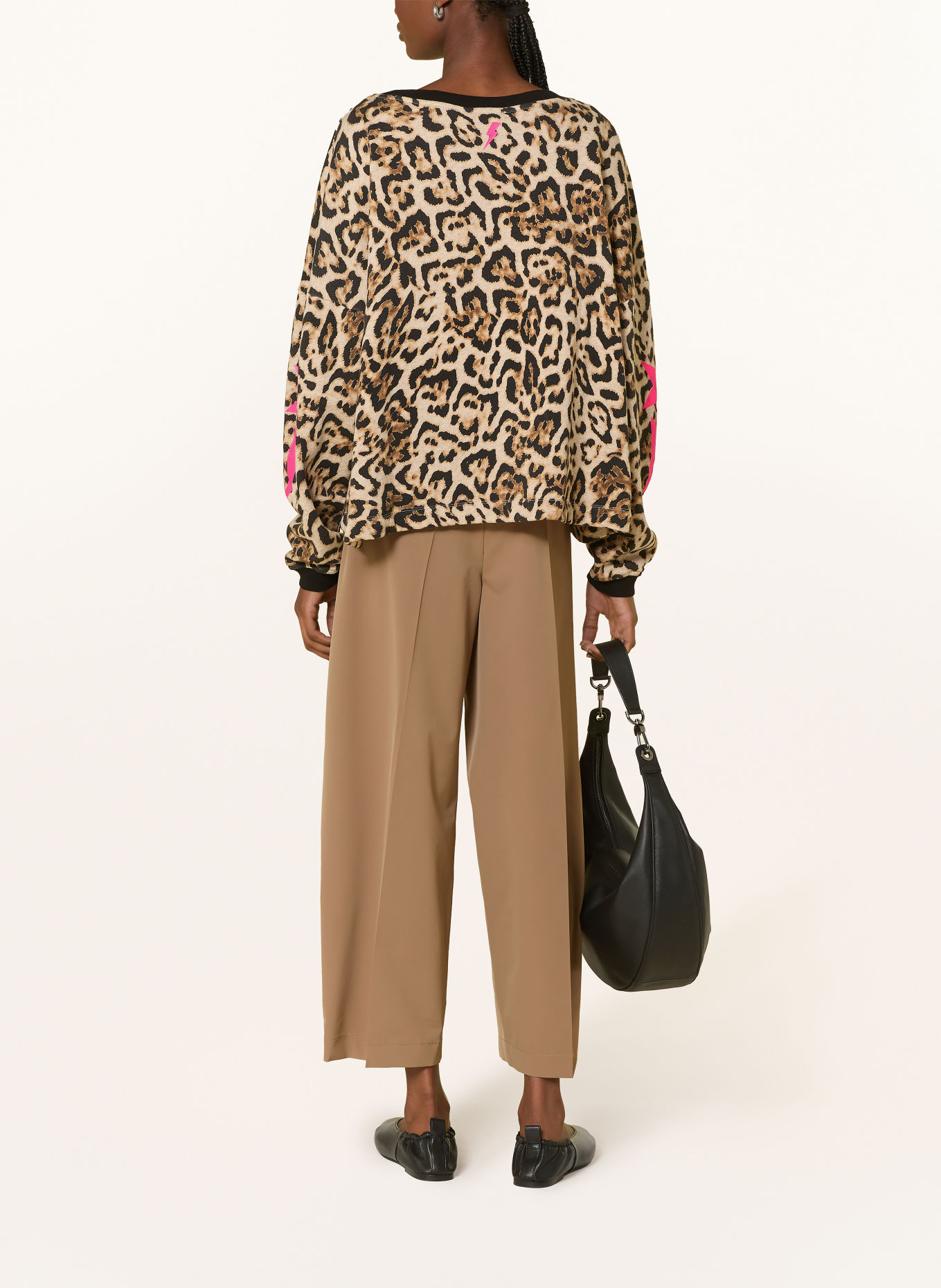 yippie hippie Bluza oversize: JASNOBRĄZOWY / BRĄZOWY / CZARNY