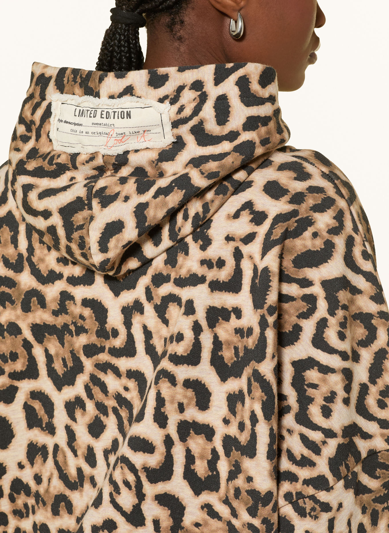 yippie hippie Bluza z kapturem oversize: KONIAKOWY / BEŻOWY / CZARNY