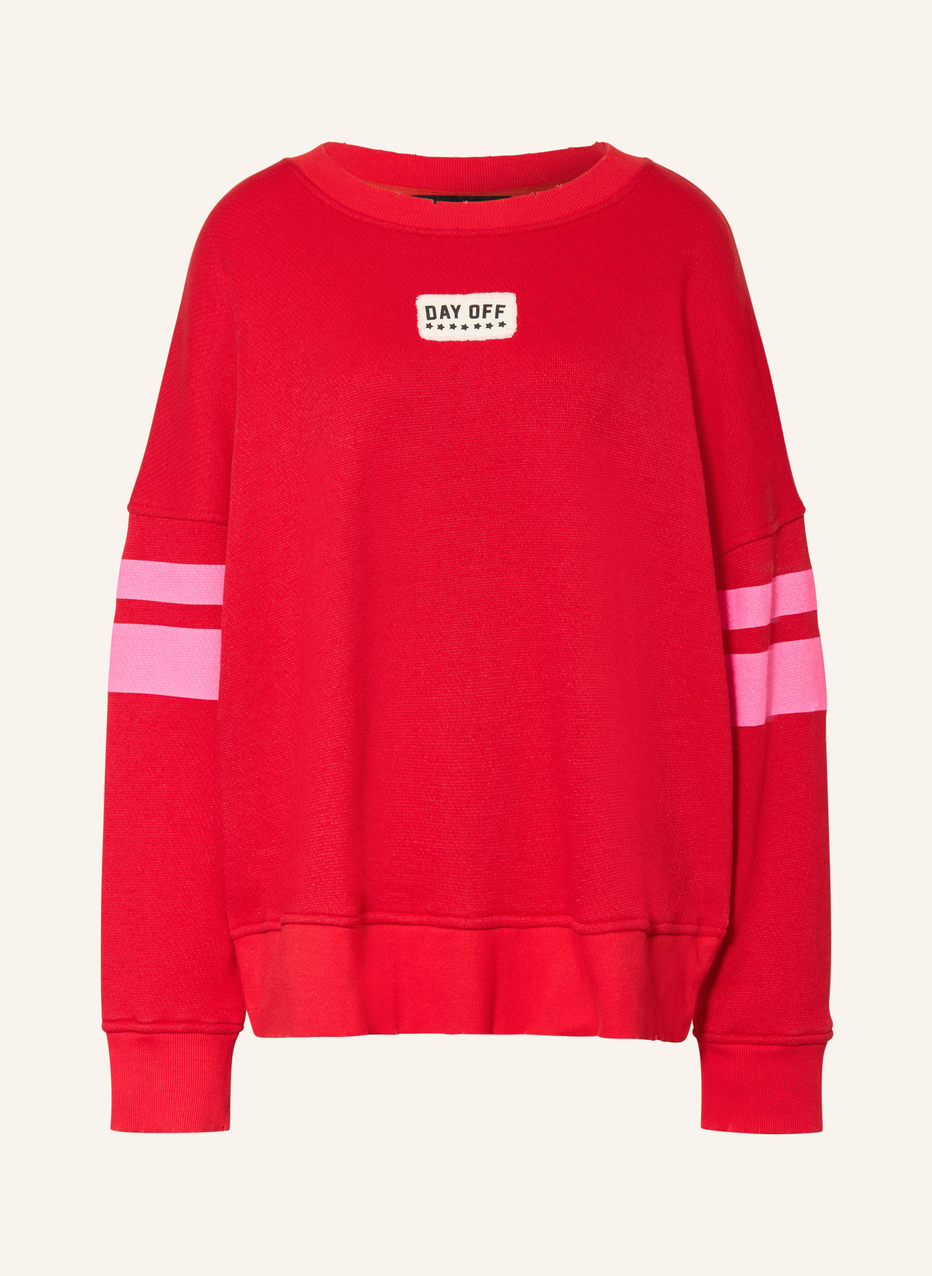 yippie hippie Bluza oversize: CZERWONY / JASKRAWY MOCNORÓŻOWY / BIAŁY