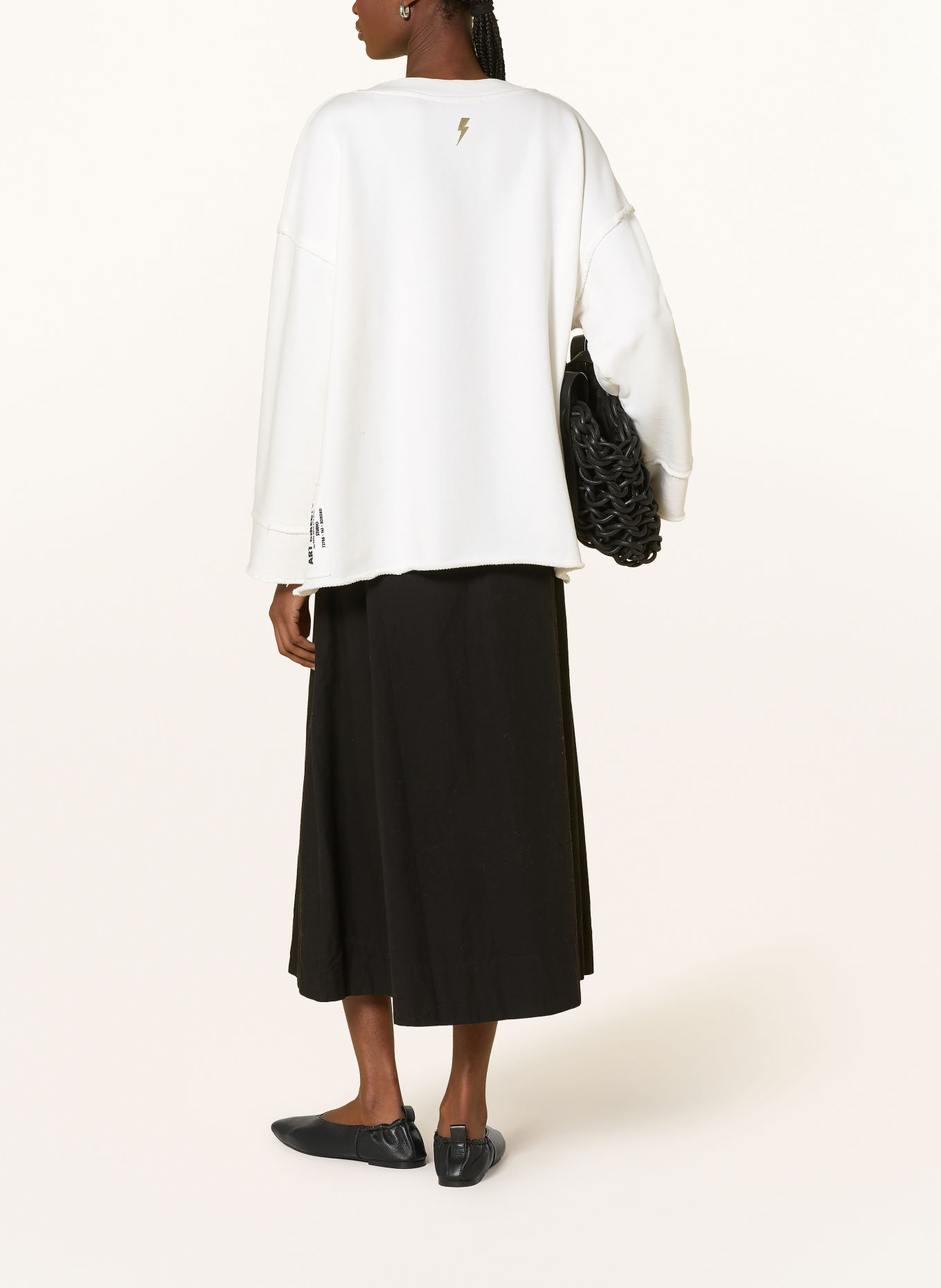 yippie hippie Bluza oversize: ECRU / ZŁOTY / CZARNY