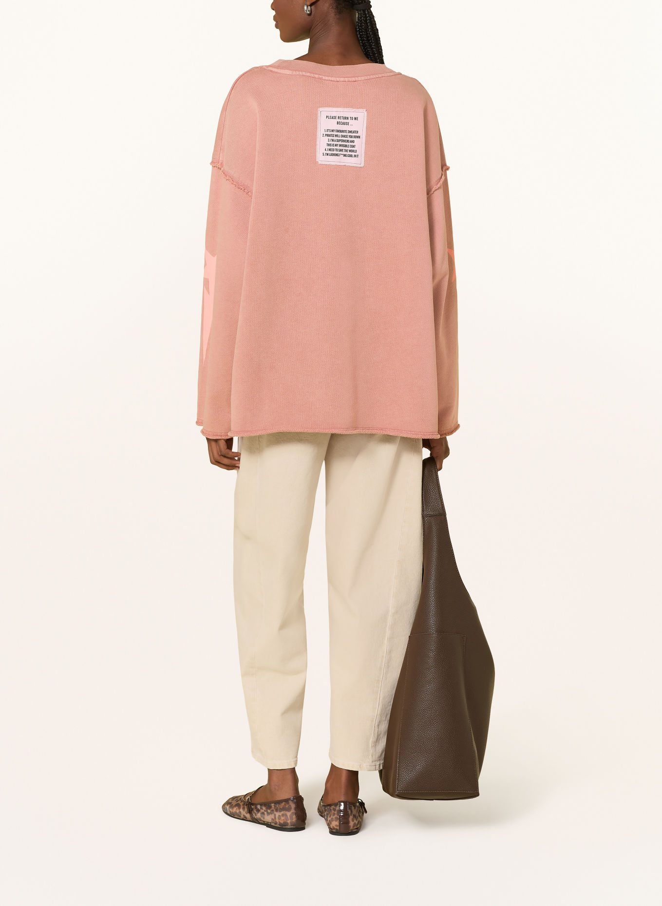 yippie hippie Bluza oversize: BRUDNY RÓŻ / JASKRAWY MOCNORÓŻOWY / JASKRAWY POMARAŃCZOWY