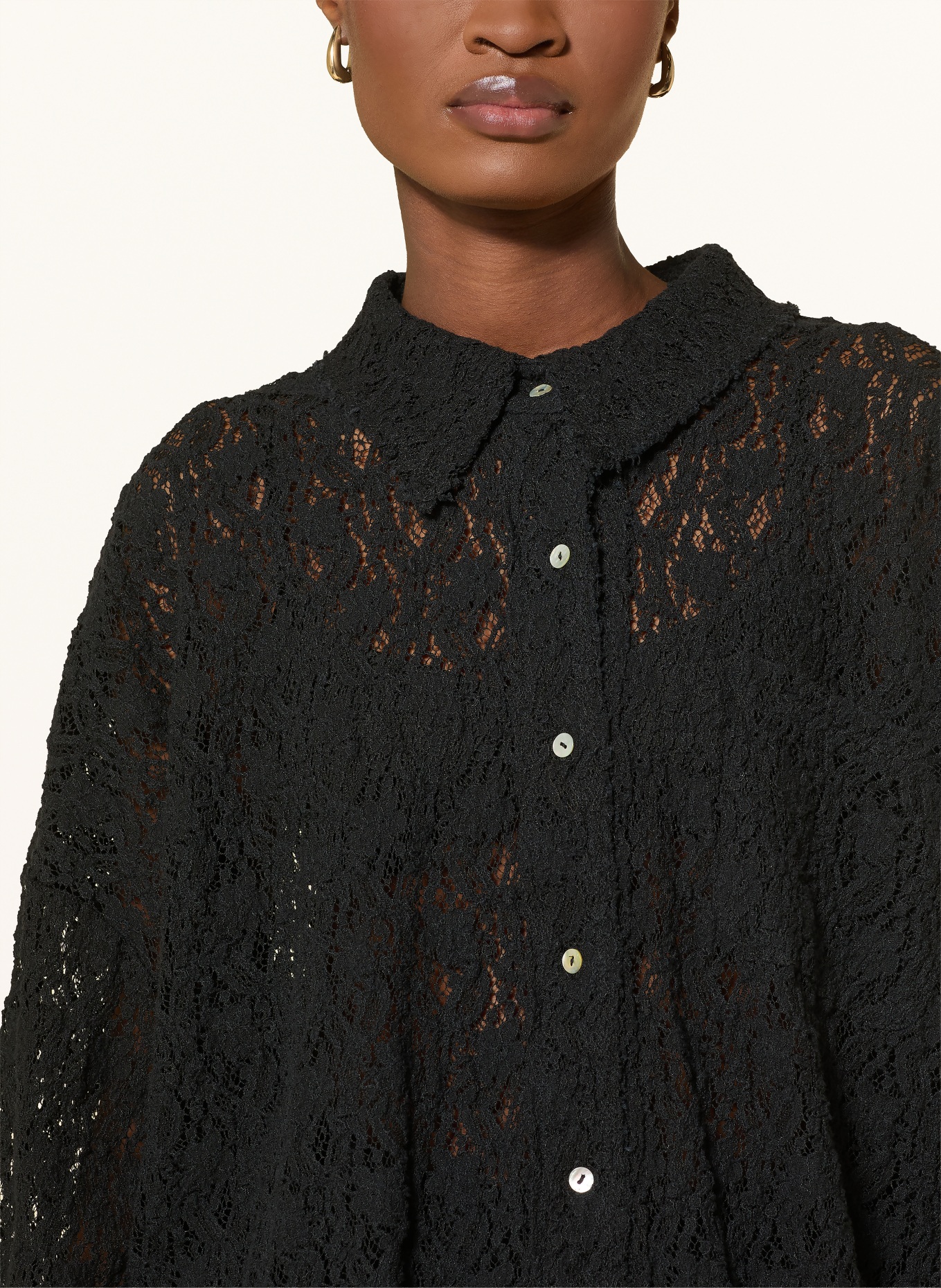 yippie hippie Chemisier en dentelle: NOIR