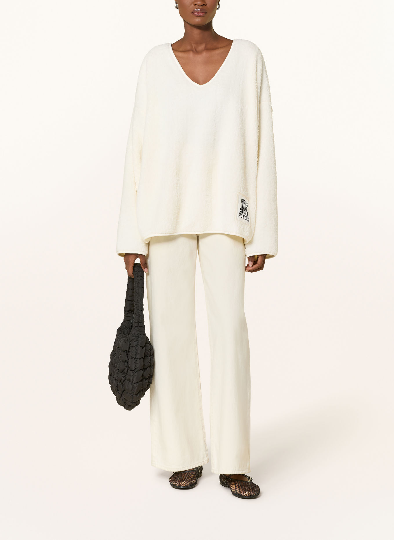 yippie hippie Bluza: ECRU / CZARNY