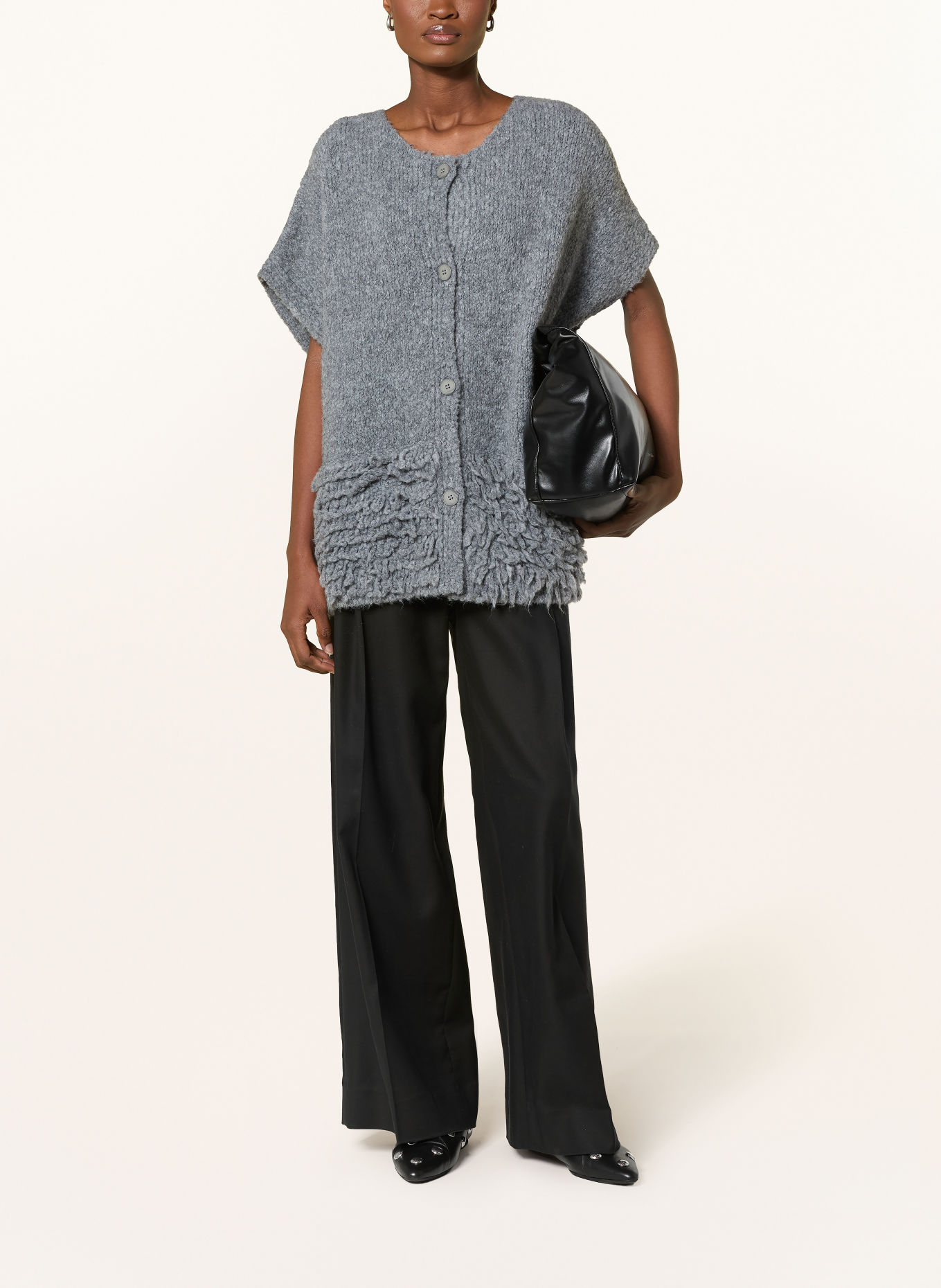 yippie hippie Knit vest: GRAY