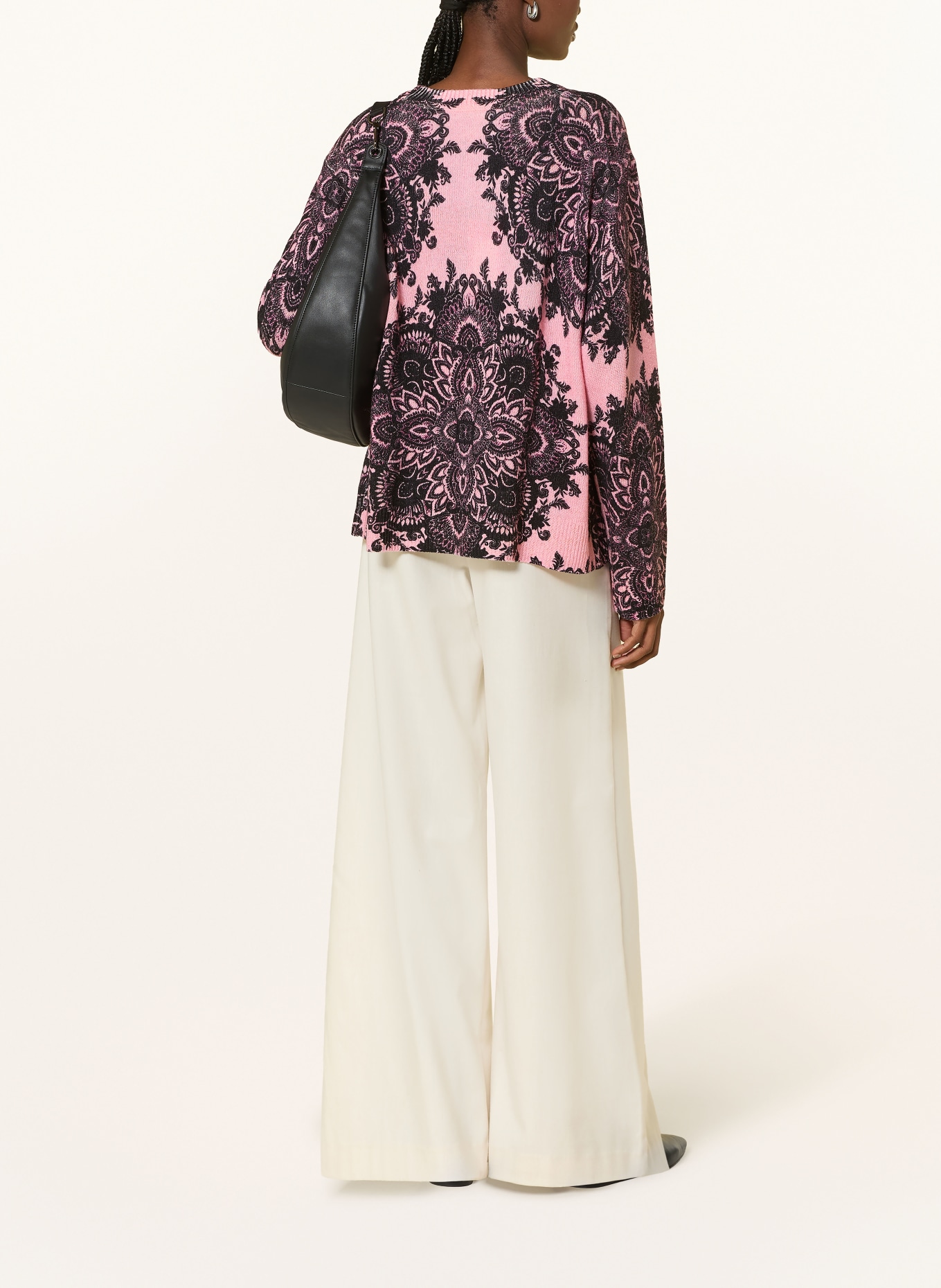 yippie hippie Pullover: ROSA / SCHWARZ