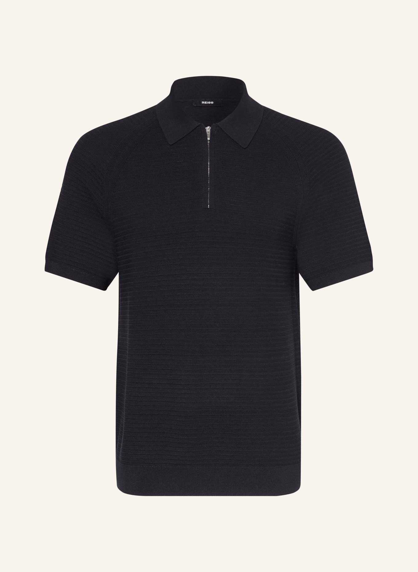 REISS Polo en maille ESTATE: BLEU FONCÉ