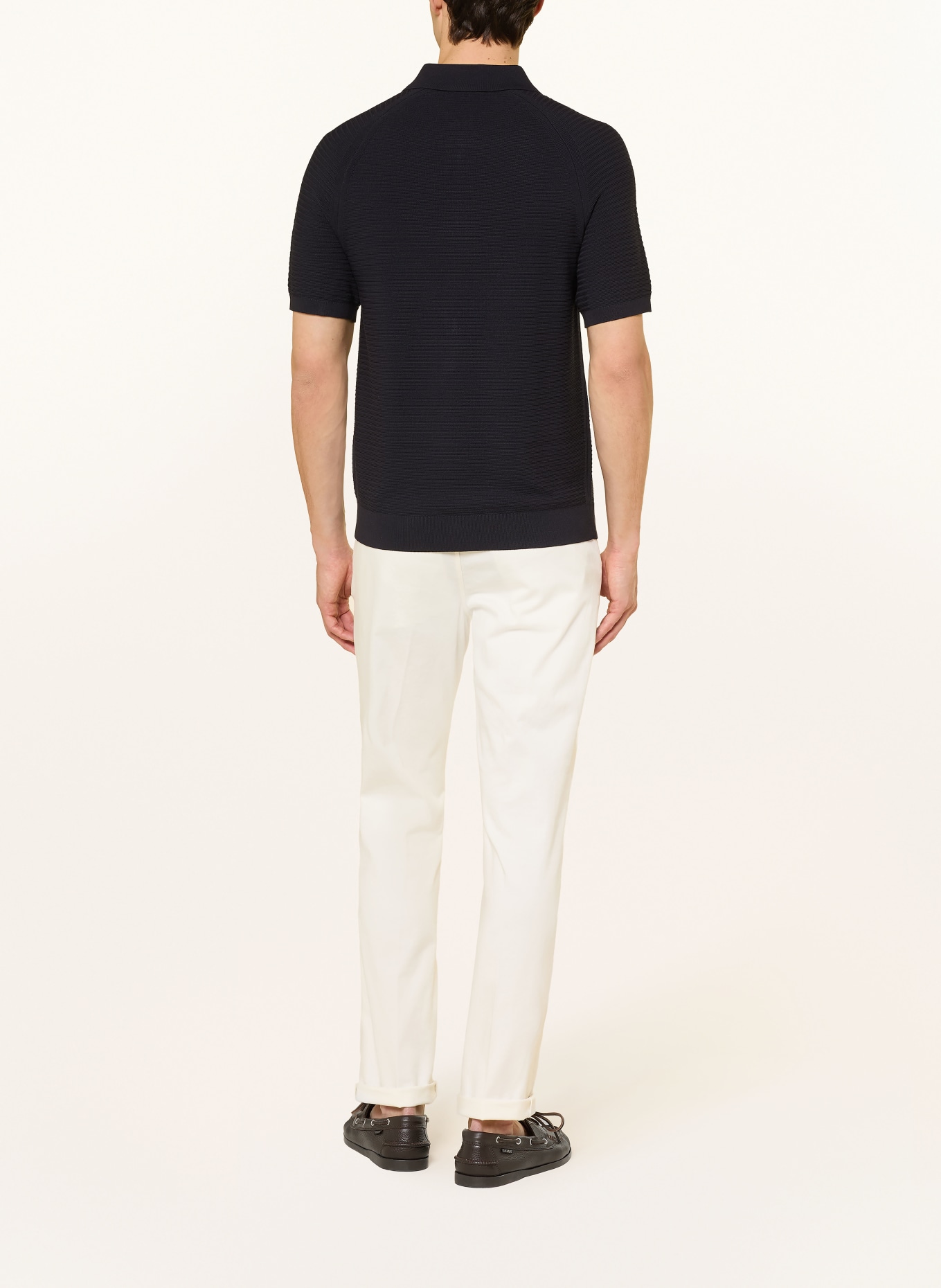 REISS Polo en maille ESTATE: BLEU FONCÉ