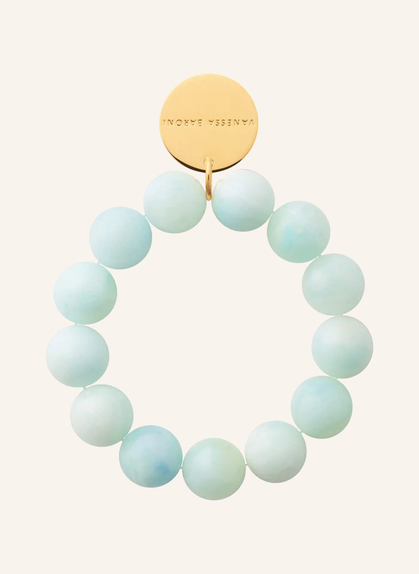 VANESSA BARONI Armband BEADS FLEX: MINT / GOLD