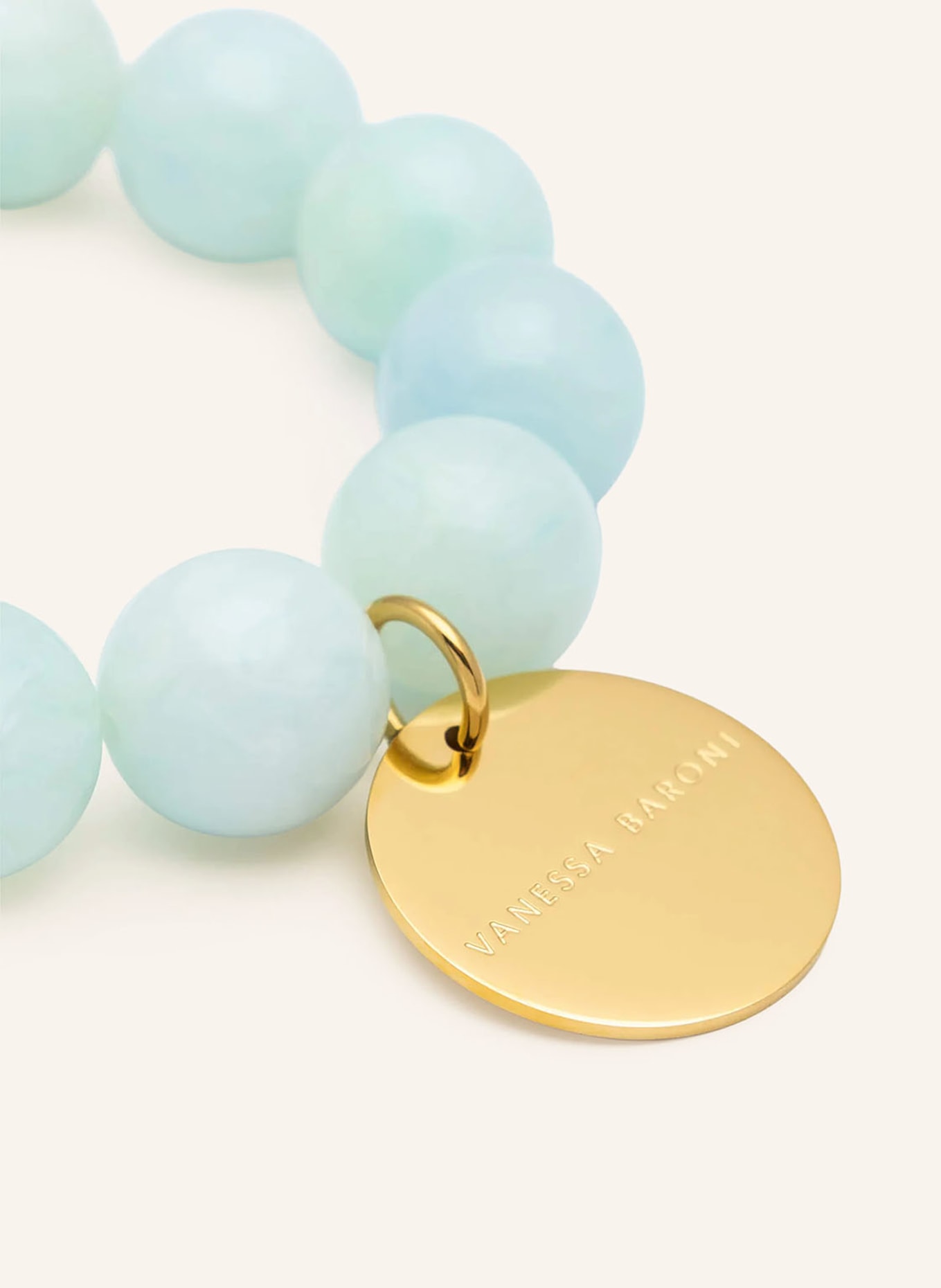 VANESSA BARONI Armband BEADS FLEX: MINT / GOLD