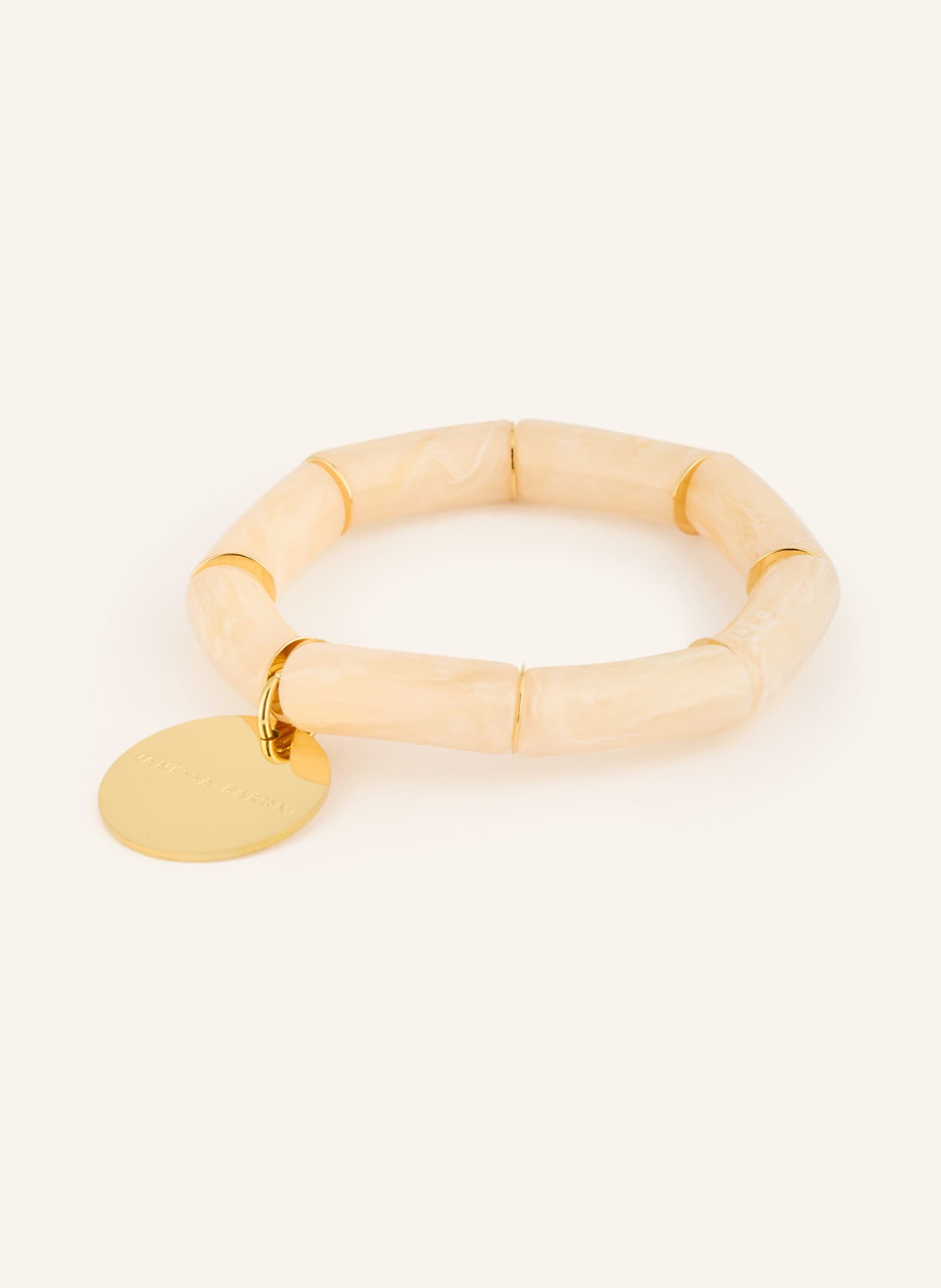 VANESSA BARONI Armband FLEX: CRÈME / GOUD