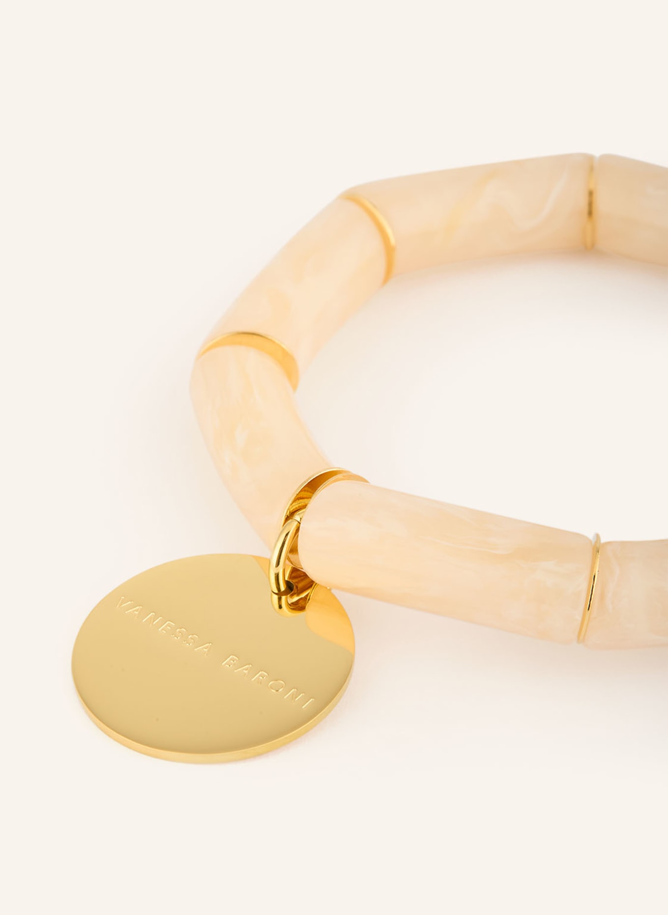 VANESSA BARONI Armband FLEX: CRÈME / GOUD