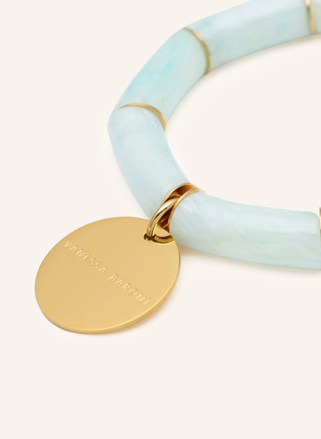 VANESSA BARONI Armband FLEX BRACELET: MINT / GOLD
