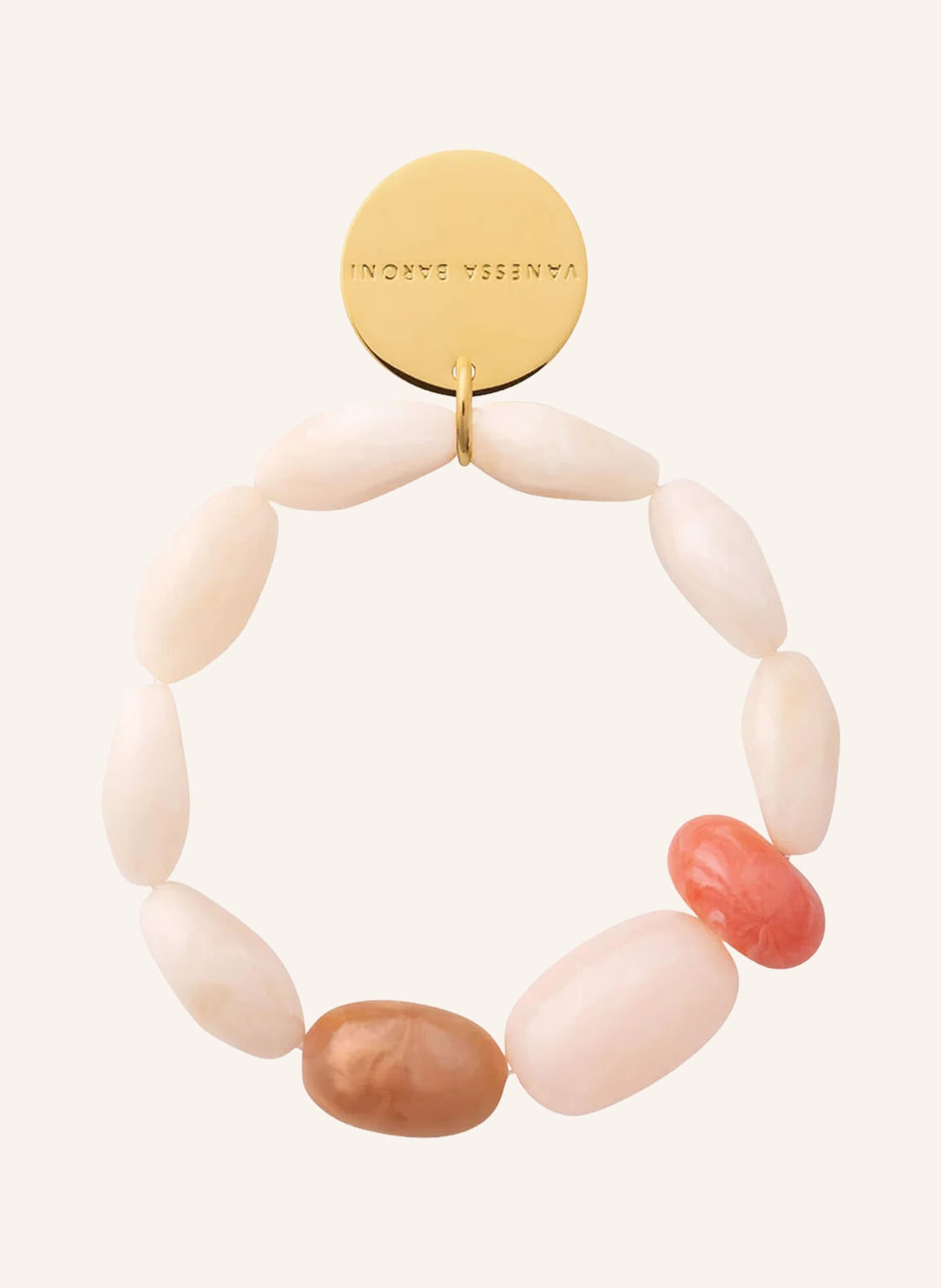 VANESSA BARONI Armband: CREME / GOLD / ROSÉ