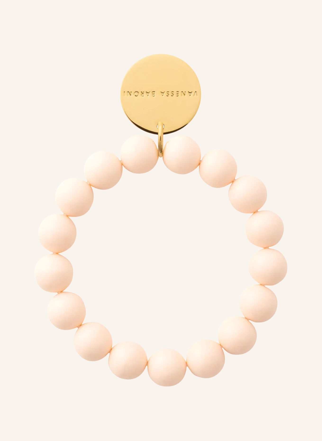 VANESSA BARONI MINI BEADS FLEX Bracelet: ECRU / GOLD
