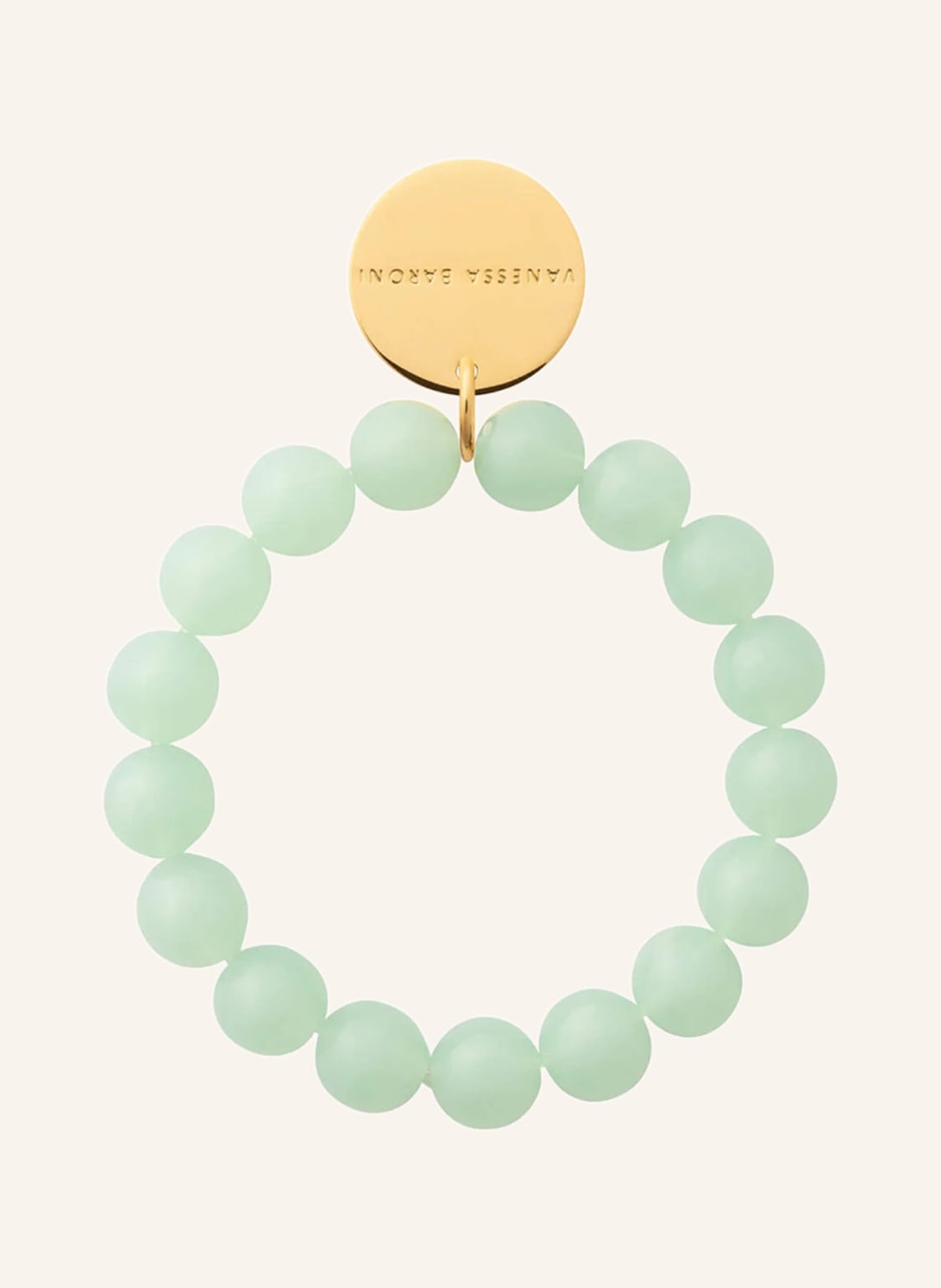 VANESSA BARONI Armband MINI BEADS FLEX: MINT / GOLD