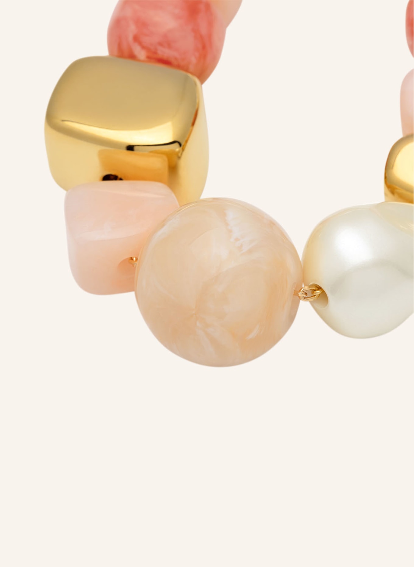 VANESSA BARONI Náhrdelník PORTOFINO: KRÉMOVÁ / ZLATÁ / RŮŽOVÁ