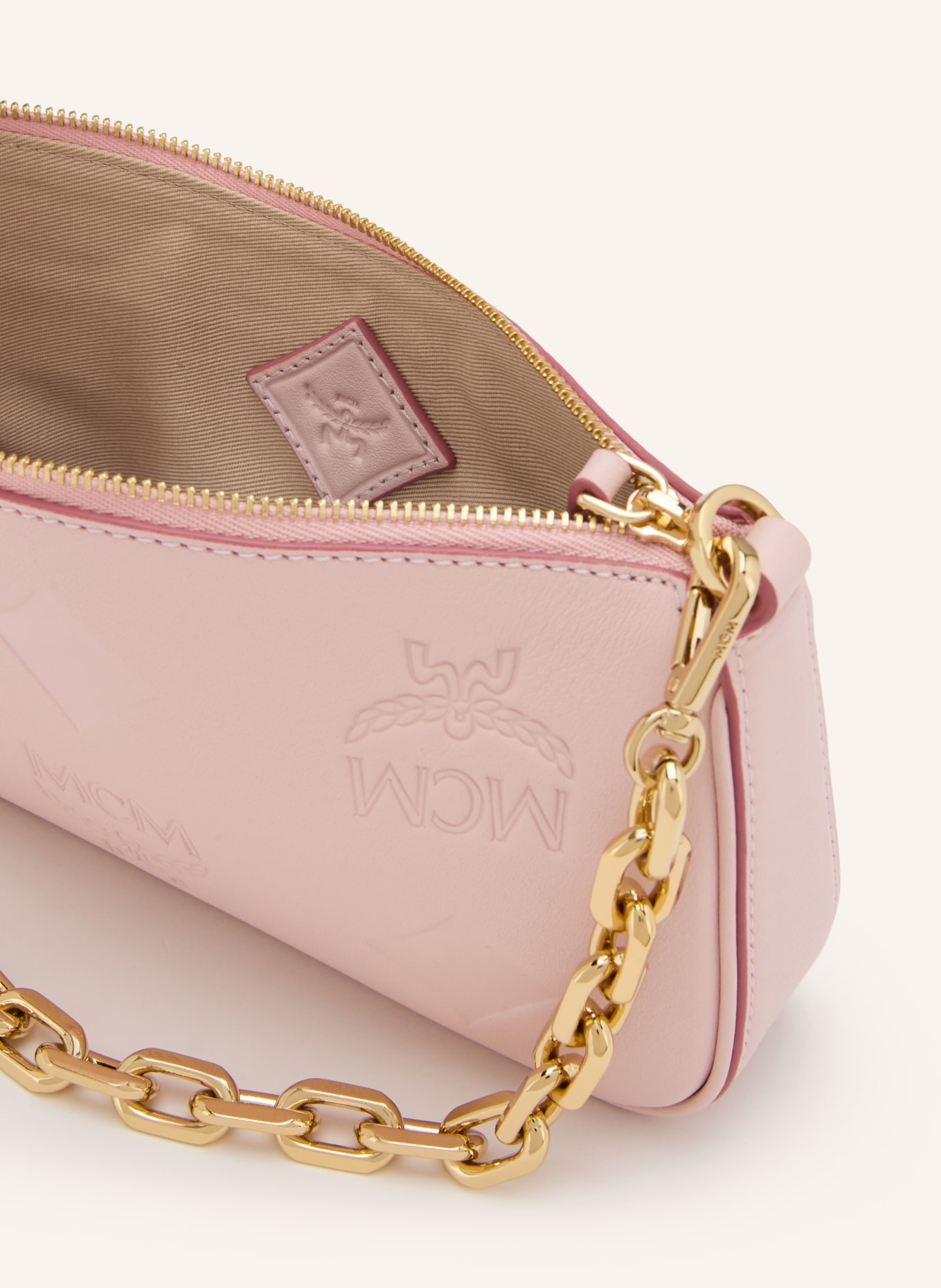 MCM Umhängetasche AREN MEDIUM: HELLROSA / GOLD