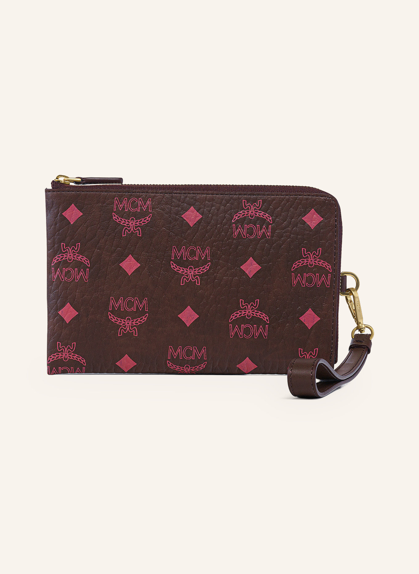 MCM Kartenetui OTTOMAR: BRAUN / PINK