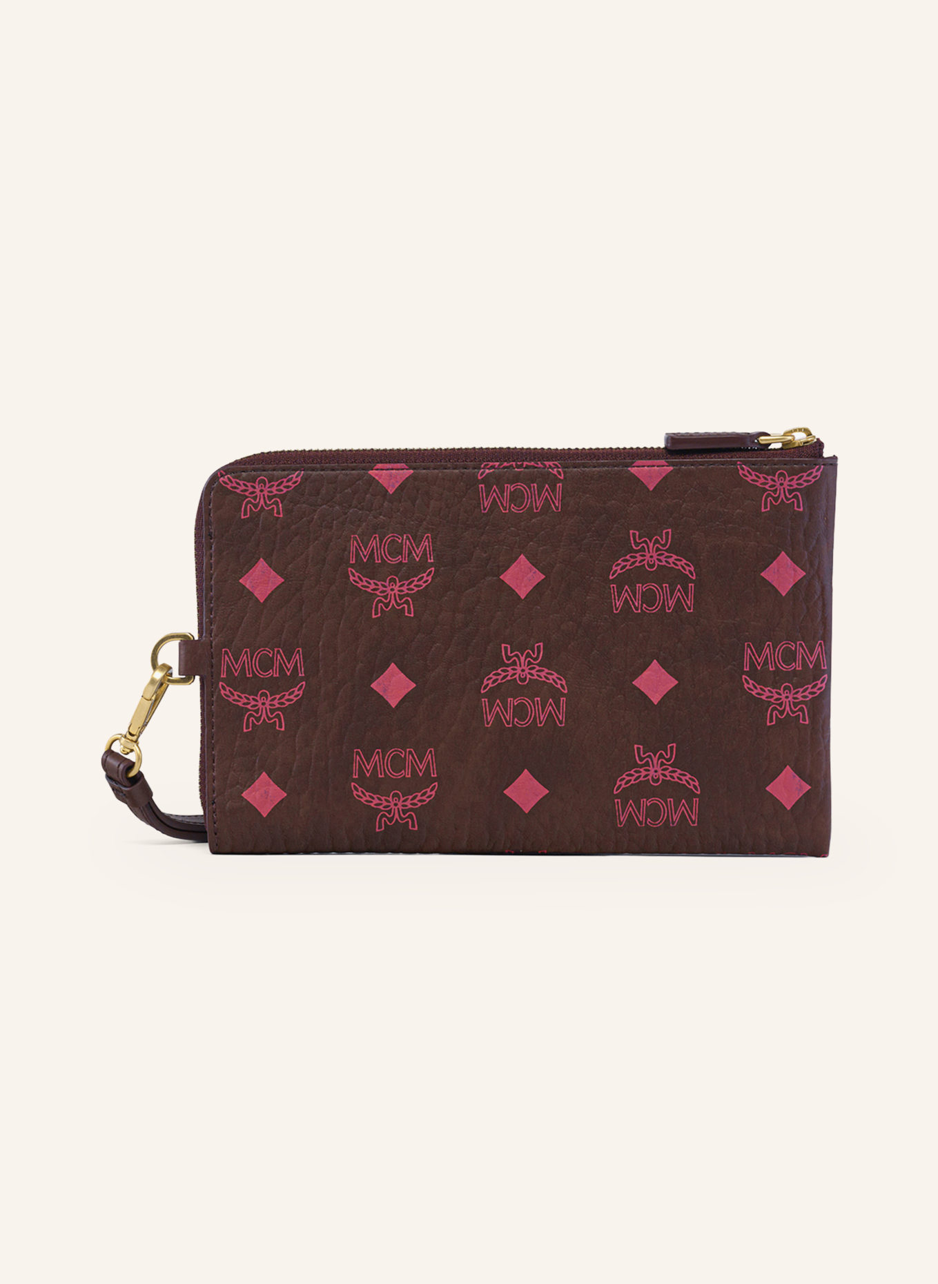 MCM Kartenetui OTTOMAR: BRAUN / PINK