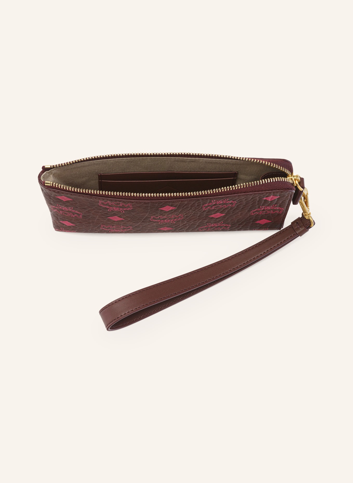 MCM Kartenetui OTTOMAR: BRAUN / PINK