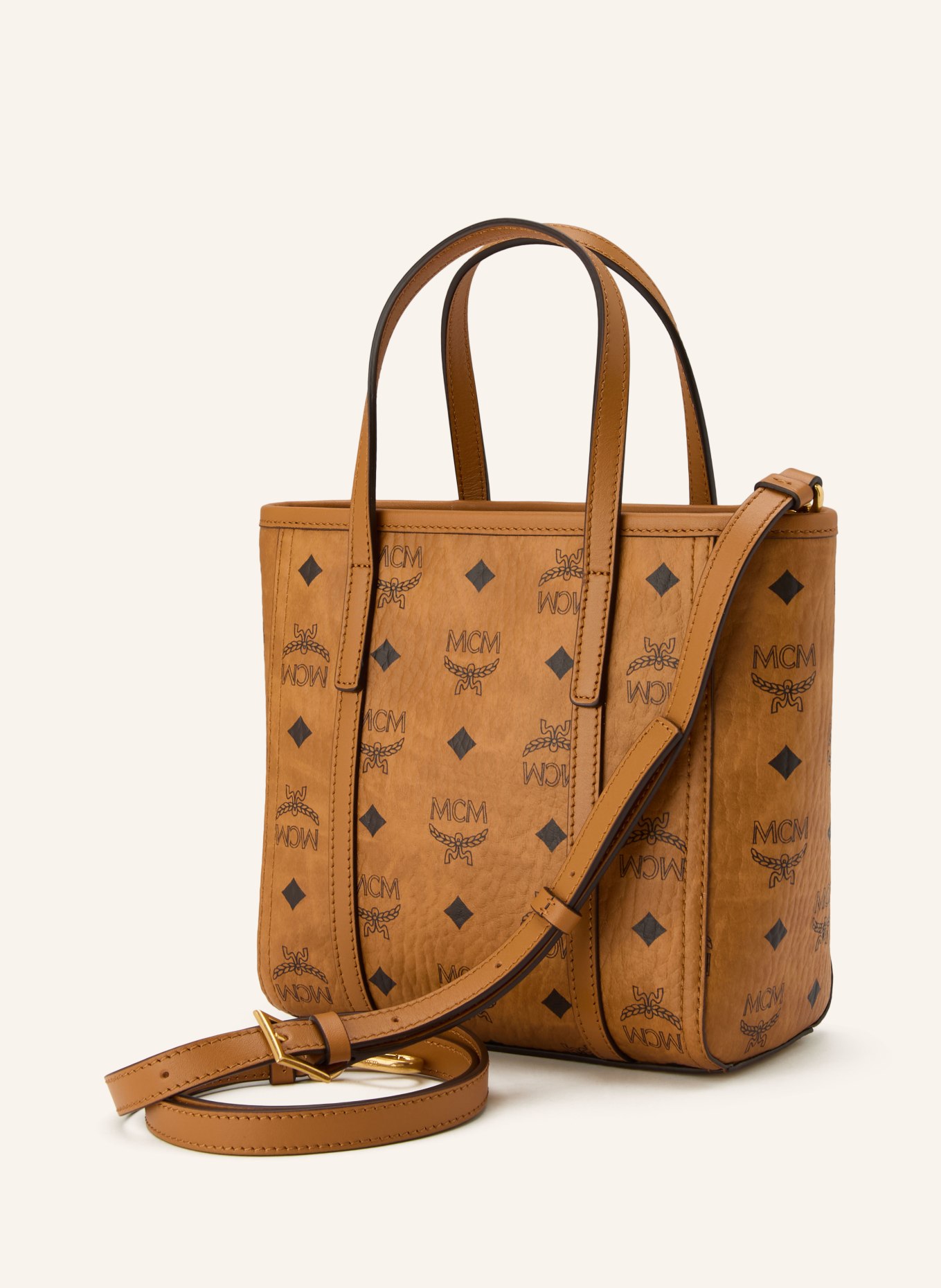 MCM Handtasche TONI SMALL: COGNAC / GOLD
