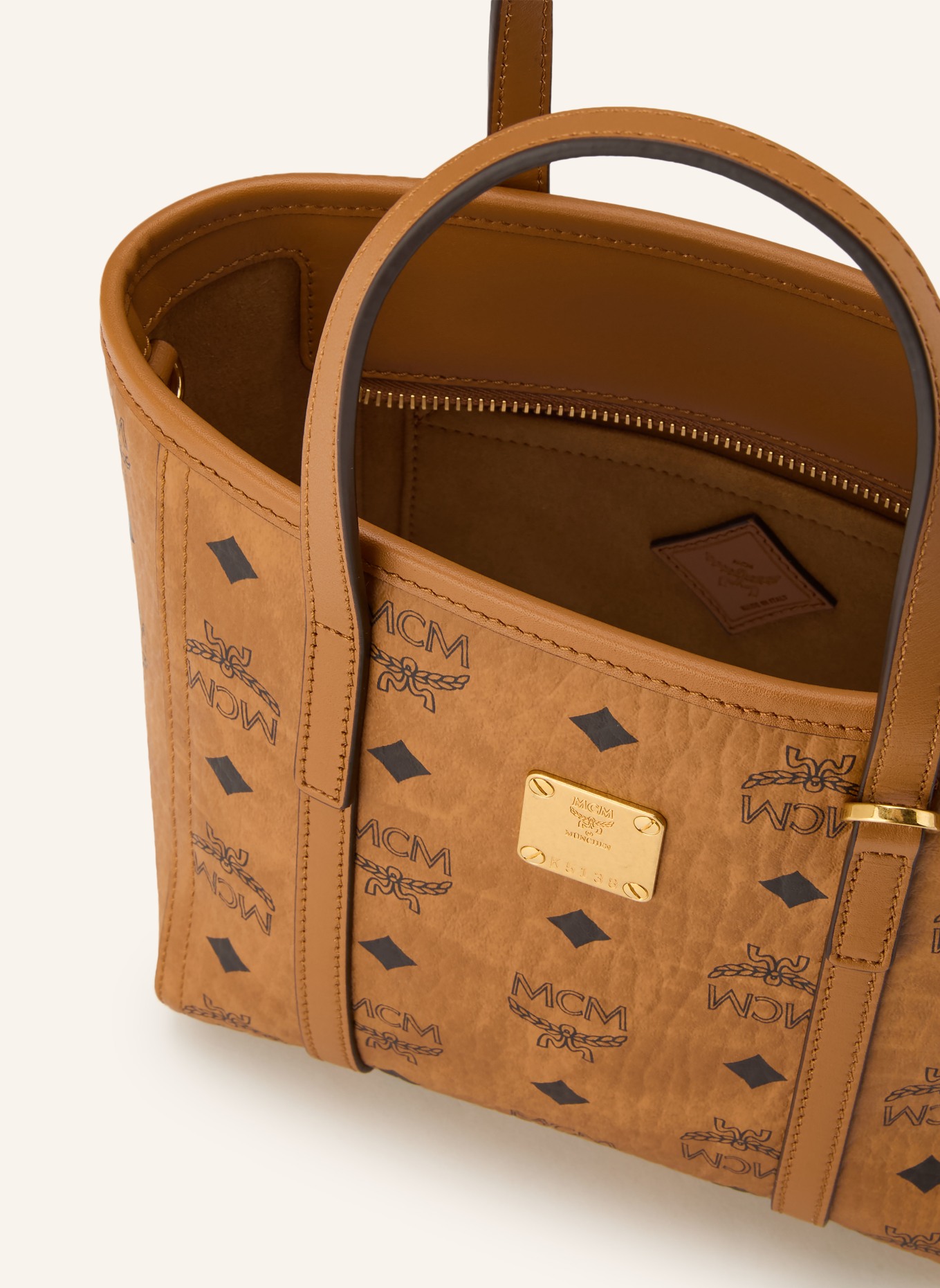MCM Handtasche TONI SMALL: COGNAC / GOLD