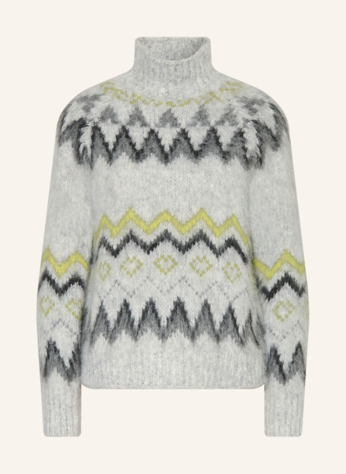 CATNOIR Pullover: GRAU / GELB / SCHWARZ