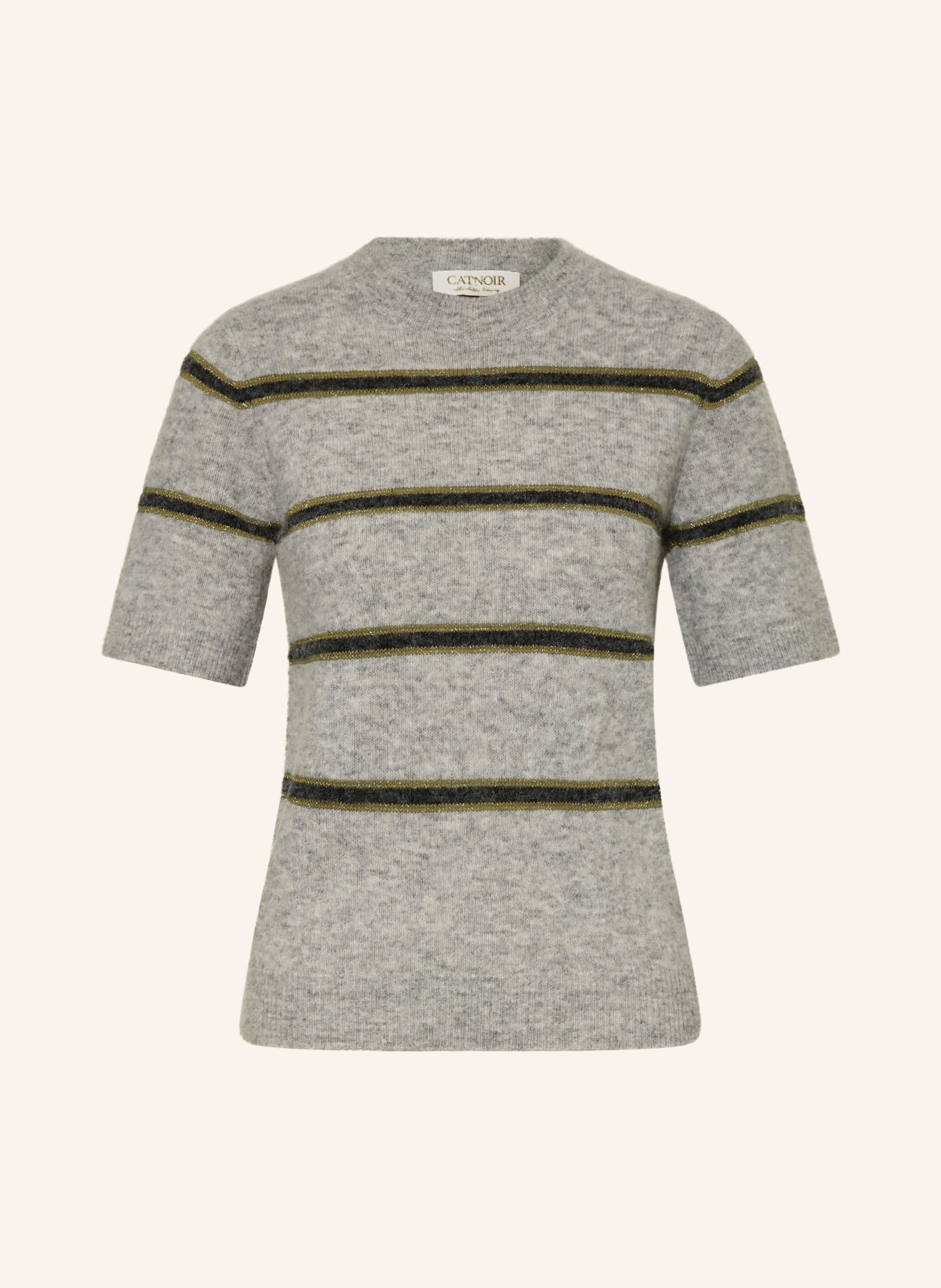 CATNOIR Strickshirt: GRAU / GOLD / SCHWARZ