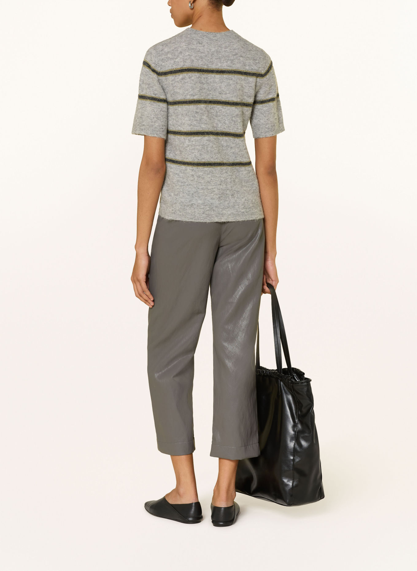 CATNOIR Strickshirt: GRAU / GOLD / SCHWARZ