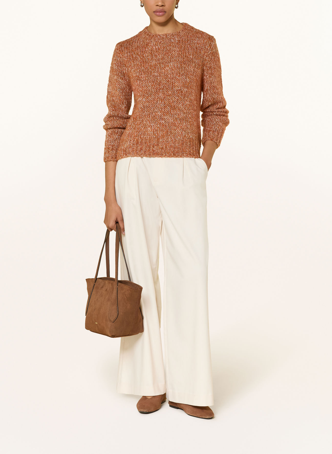CATNOIR Sweaters: DARK ORANGE / WHITE