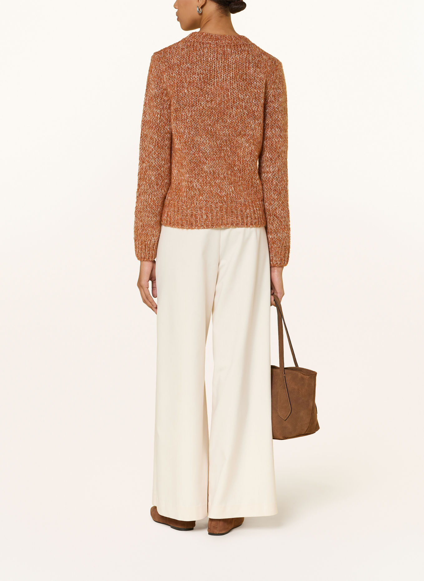 CATNOIR Sweaters: DARK ORANGE / WHITE