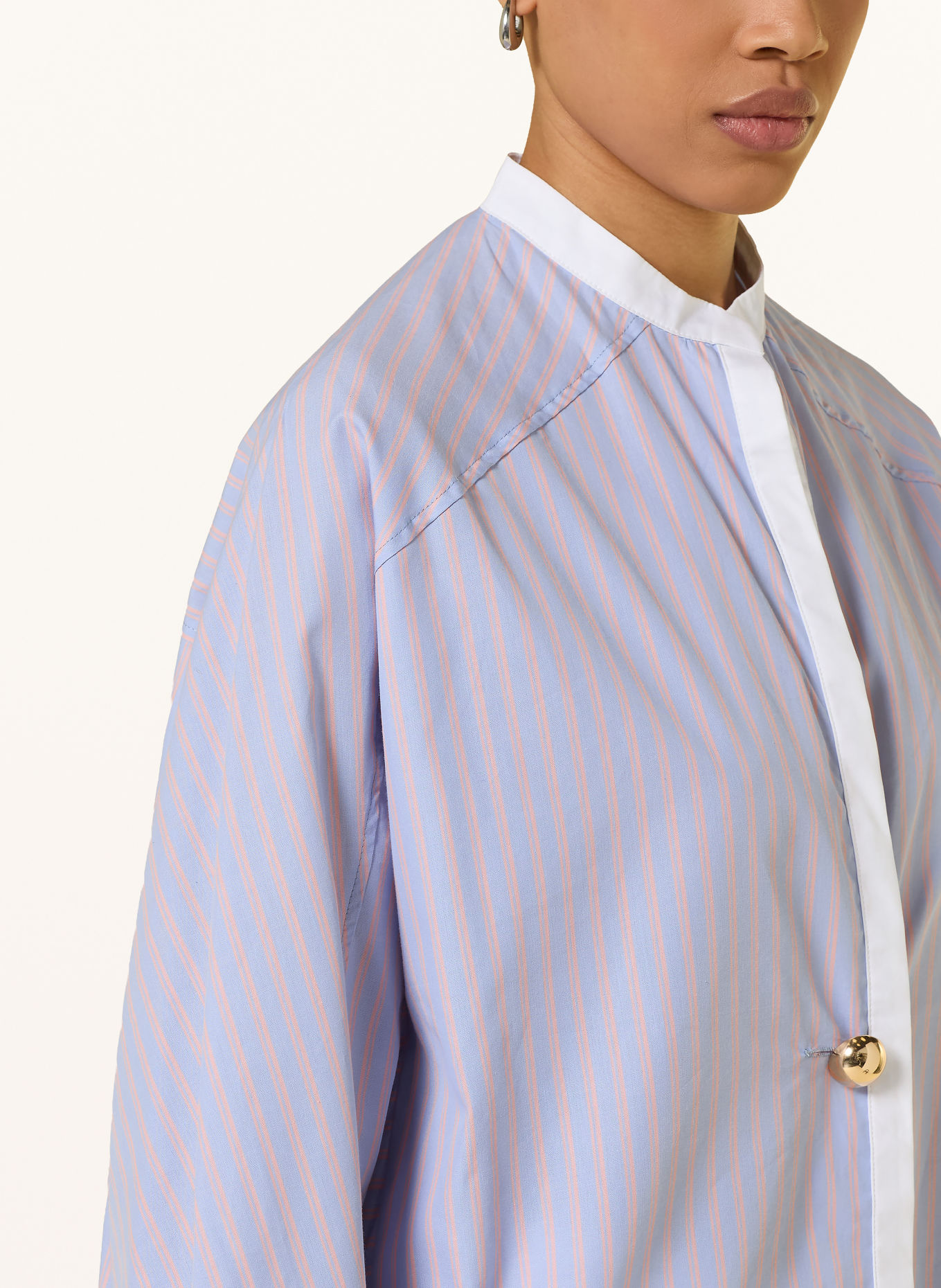 CATNOIR Bluse: HELLBLAU / HELLORANGE / WEISS