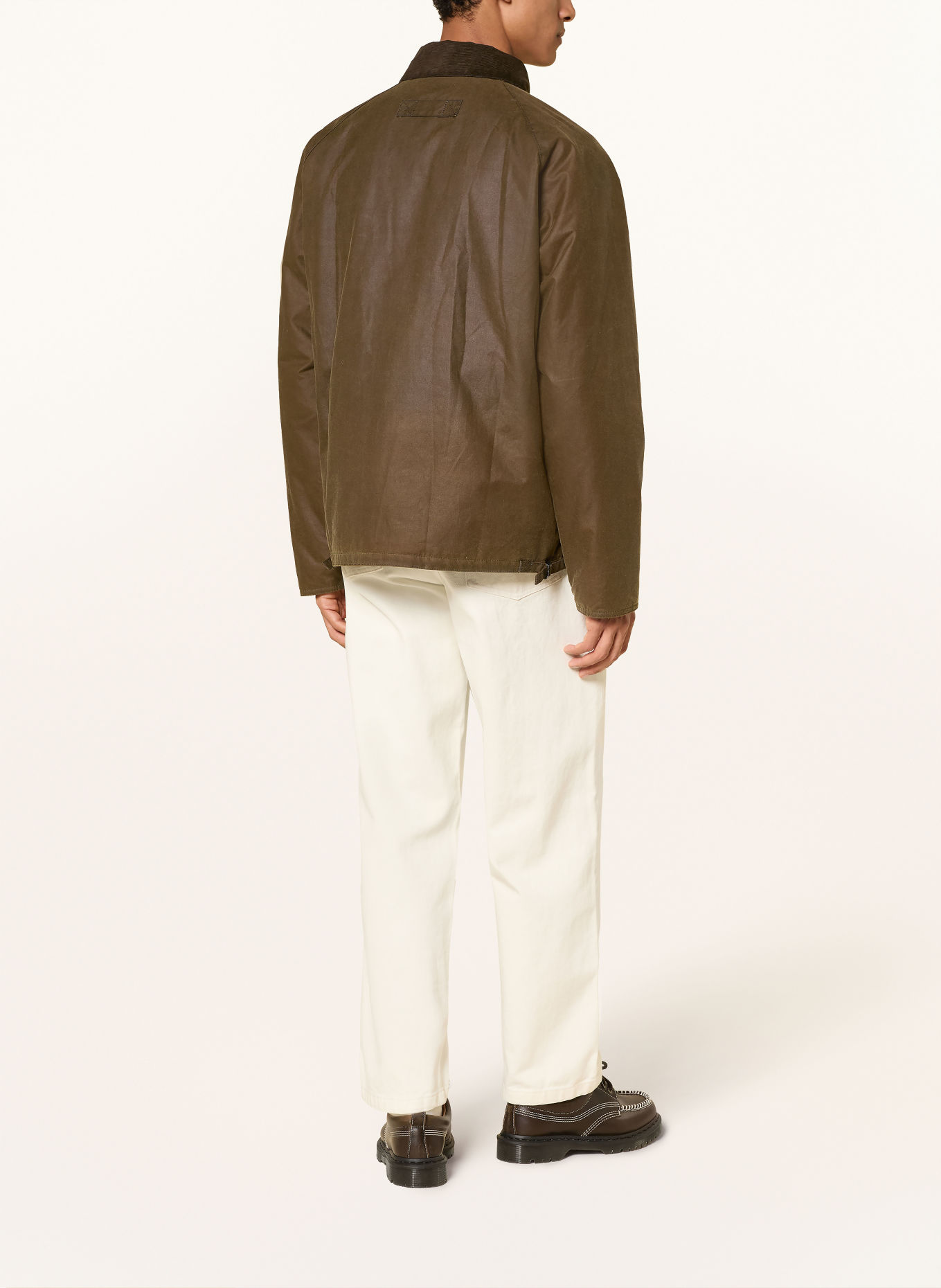 Barbour DURRAN Jacket: KHAKI / DARK BROWN