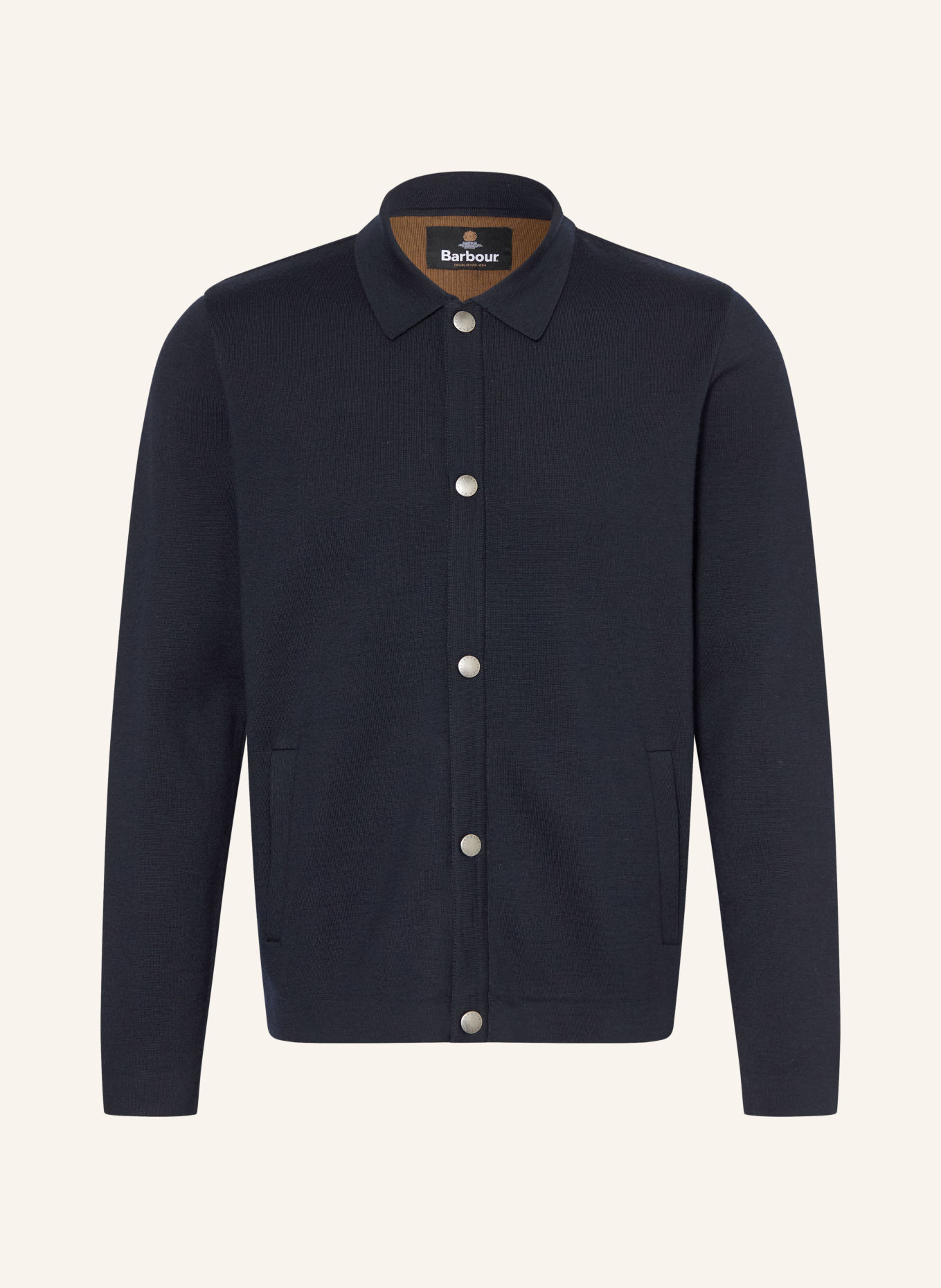 Barbour Strick-Overjacket FLORCOMBE: DUNKELBLAU / DUNKELBLAU