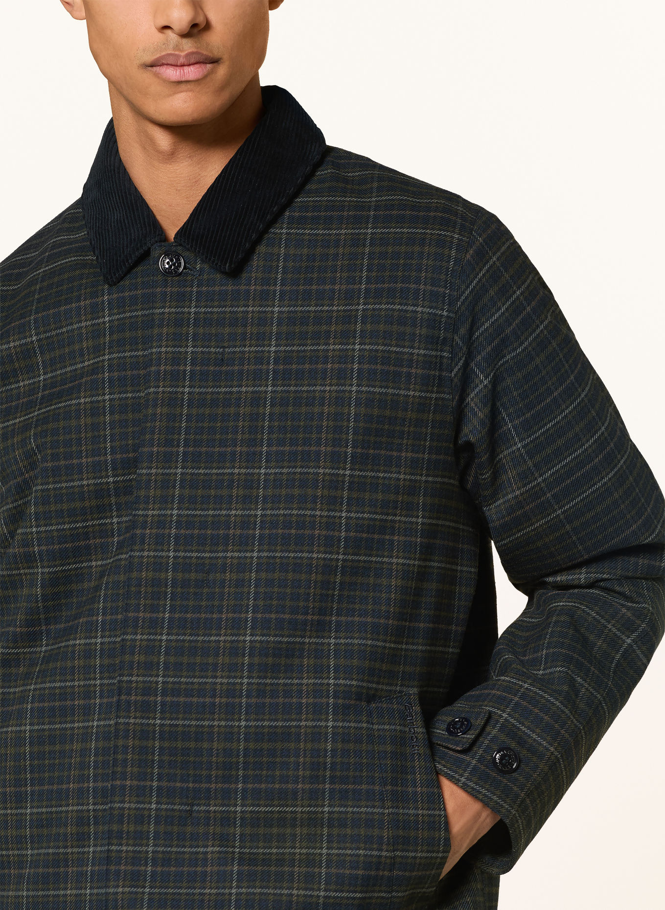 Barbour Mantel LORDEN: DUNKELBLAU / DUNKELGRÜN