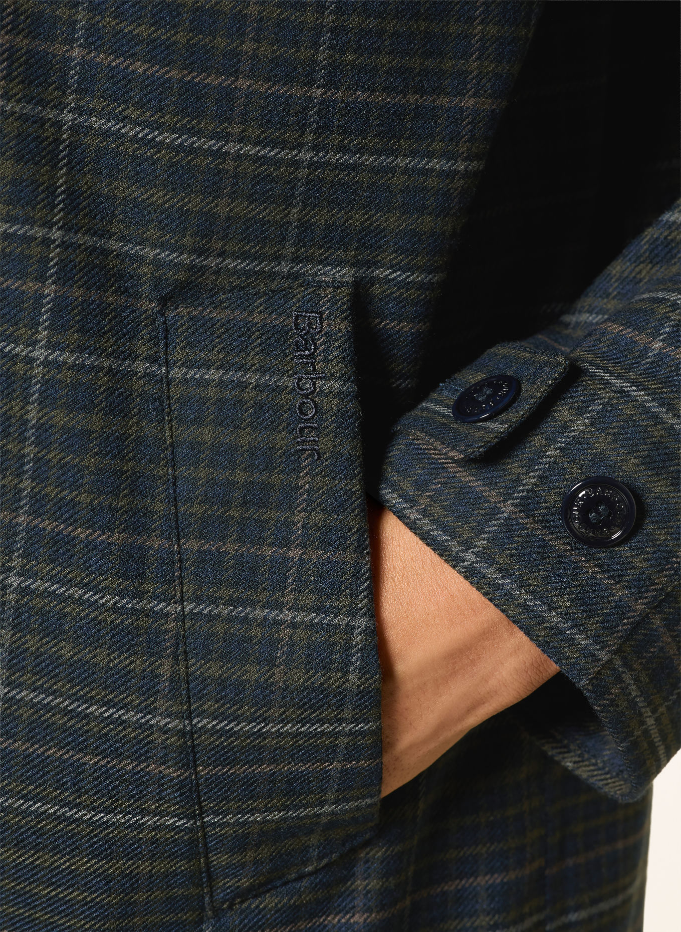 Barbour Mantel LORDEN: DUNKELBLAU / DUNKELGRÜN