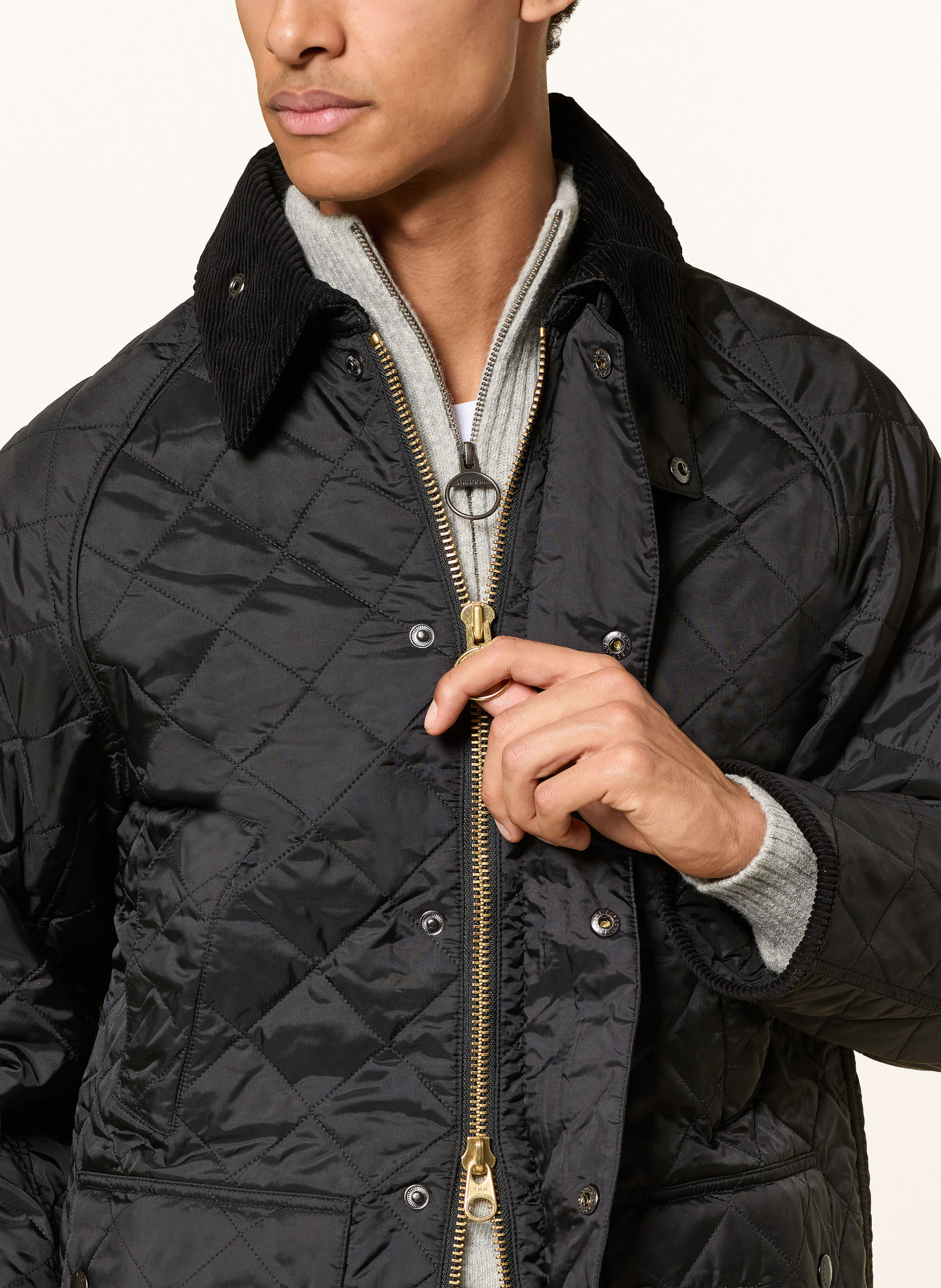 Barbour BEDALE QUILT Quilted Jacket: BLACK